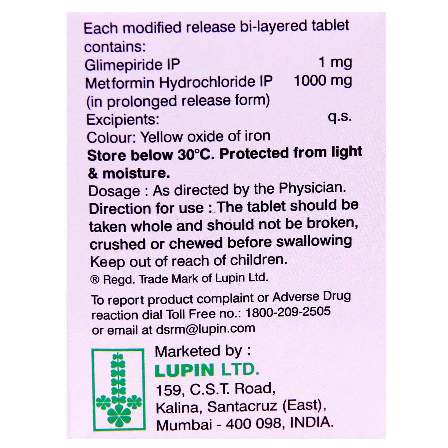 GLADOR M 1MG FORTE TABLET, Pack of 10 TABLETS GLADOR M 1MG FORTE TABLET, Pack of 10 TABLETS