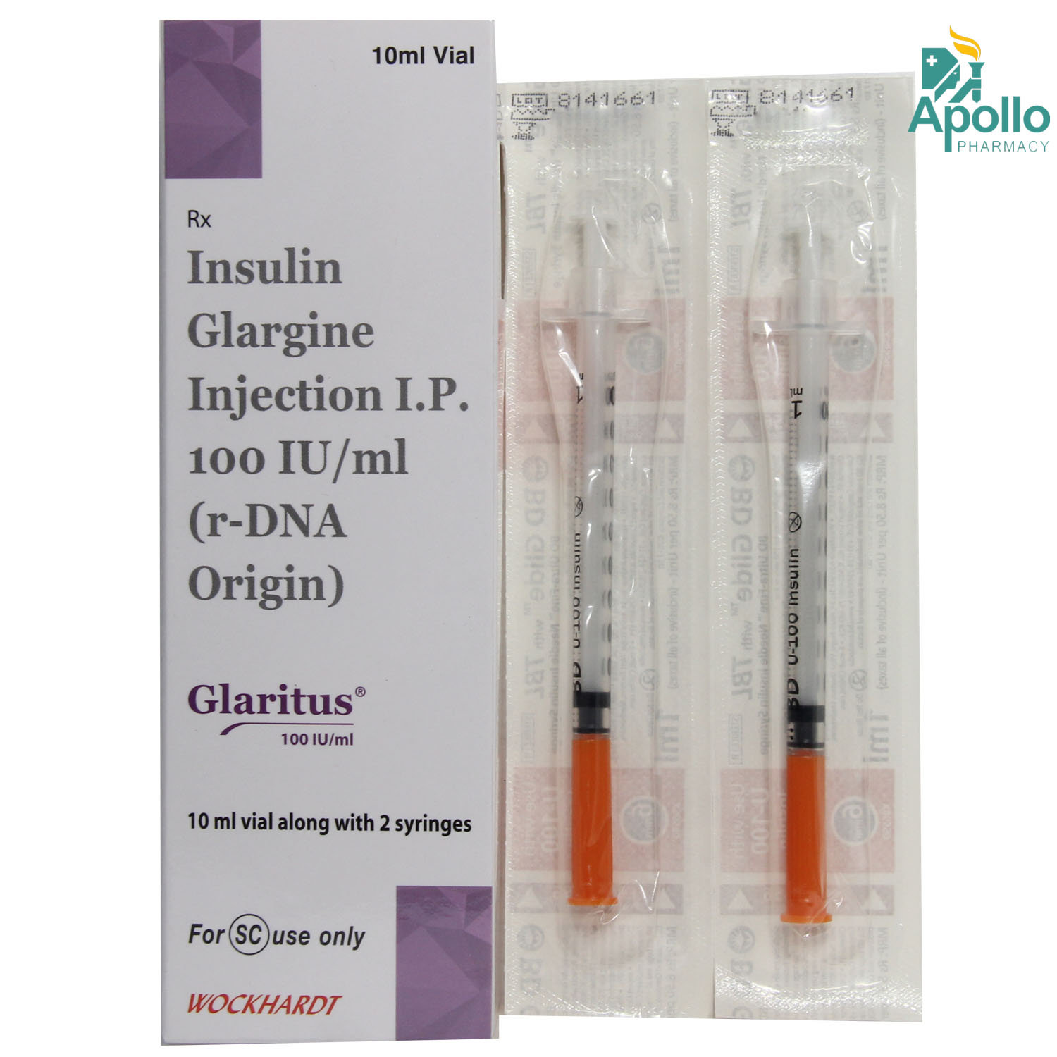 Glaritus 100IU/ml Injection 10 ml, Pack of 1 INJECTION Glaritus 100IU/ml Injection 10 ml, Pack of 1 INJECTION