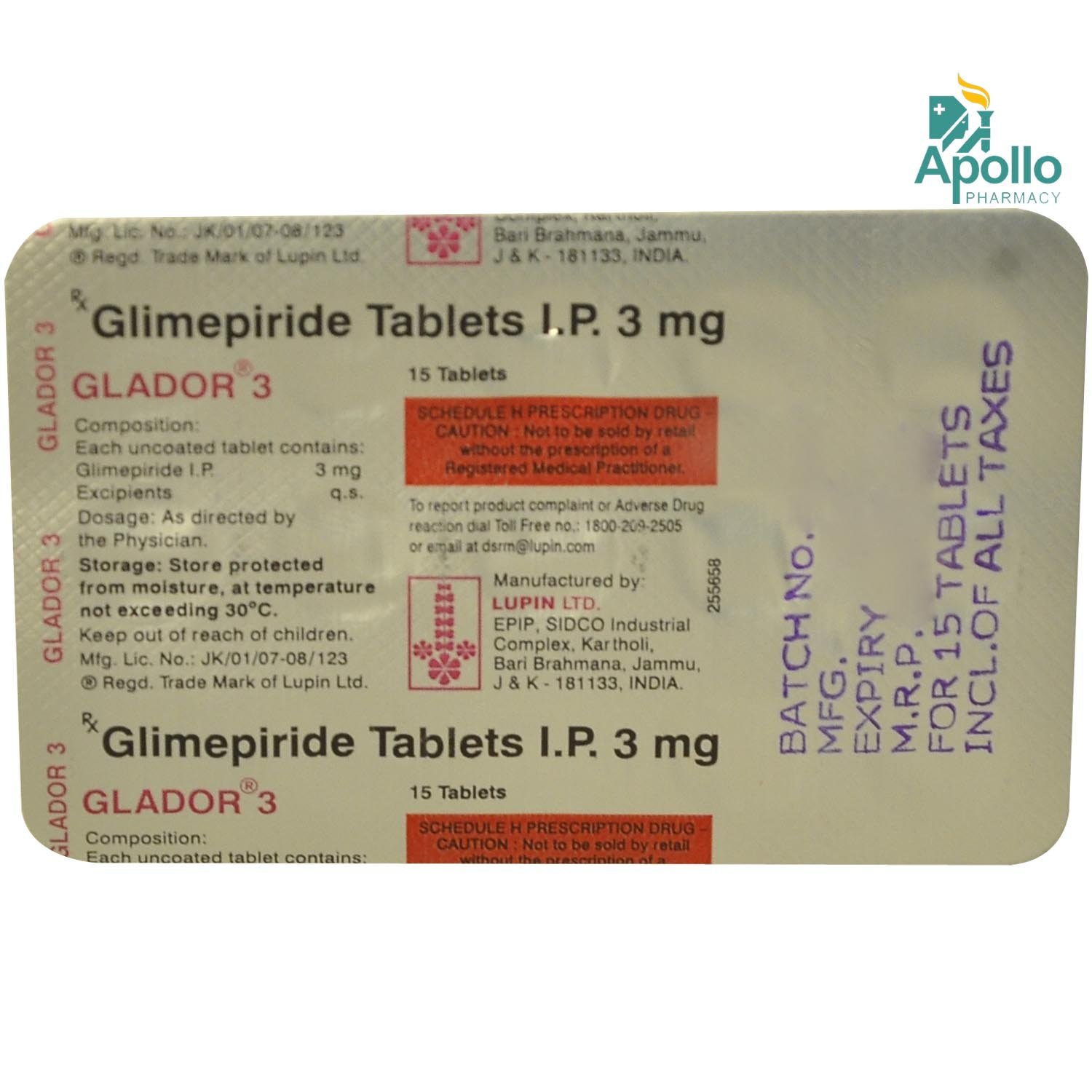 Glador 3 Tablet 15's, Pack of 15 TABLETS Glador 3 Tablet 15's, Pack of 15 TABLETS