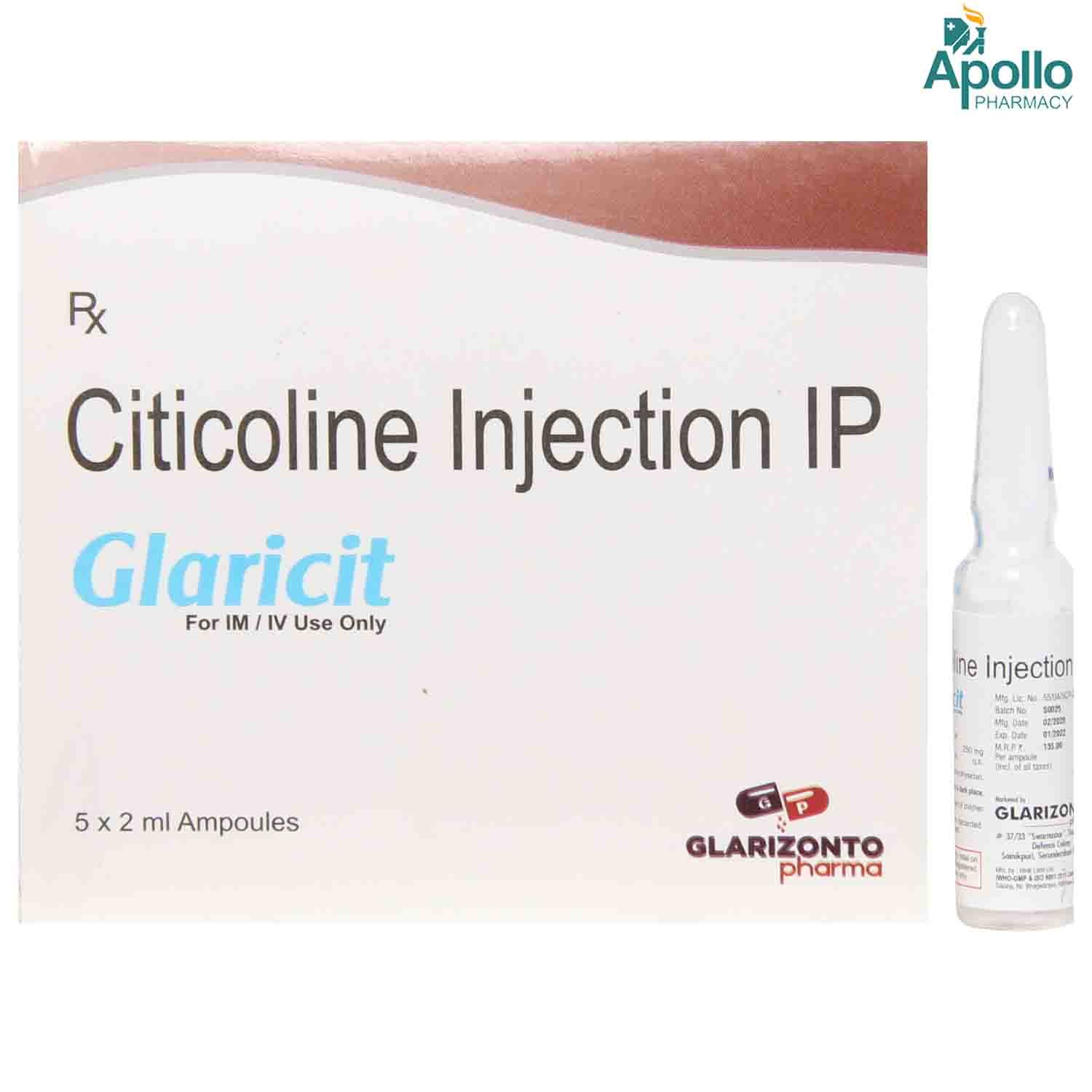 Glaricit 250mg Injection 2ml, Pack of 1 Injection Glaricit 250mg Injection 2ml, Pack of 1 Injection