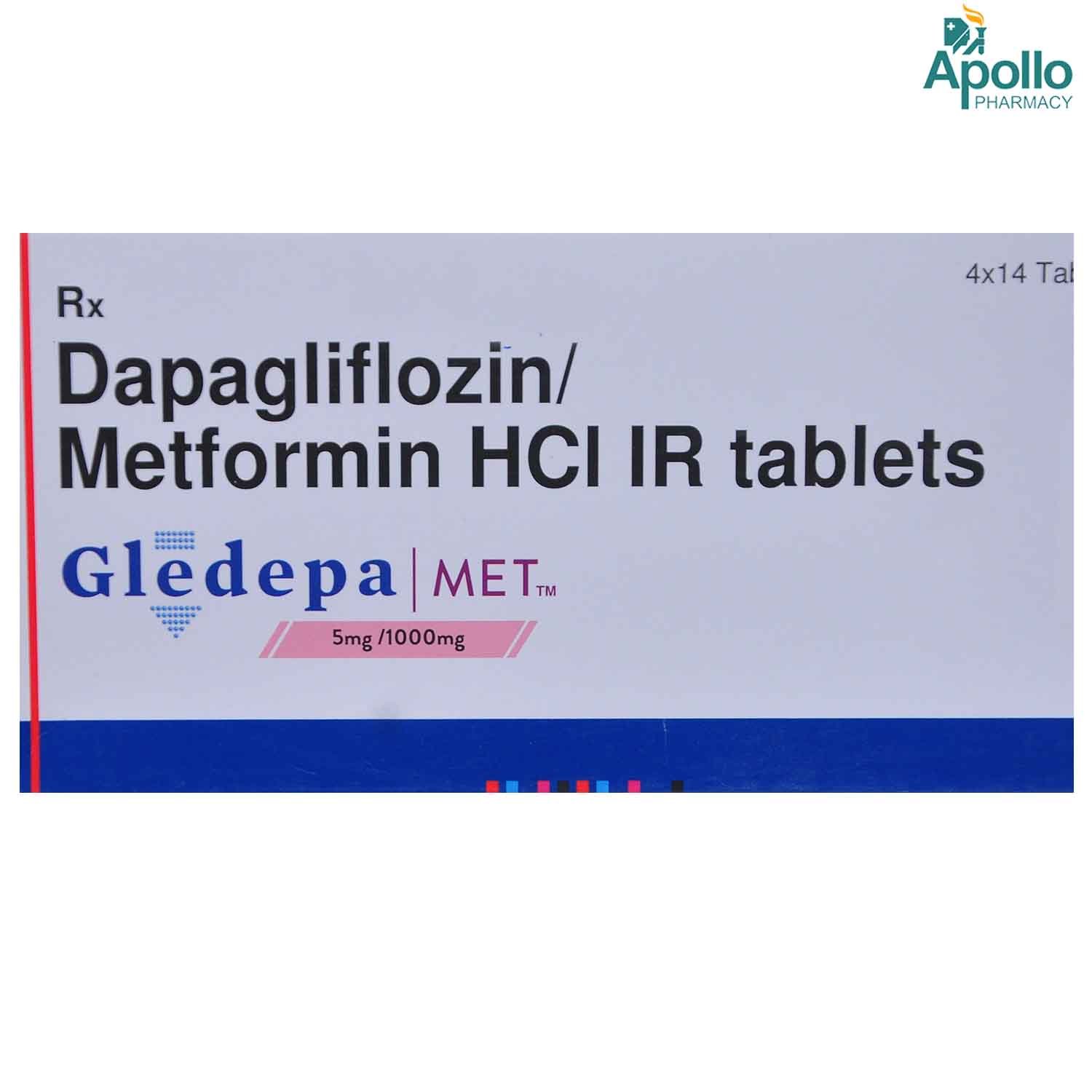 Gledepa Met 5/1000 Tablet 14's, Pack of 14 TABLETS Gledepa Met 5/1000 Tablet 14's, Pack of 14 TABLETS