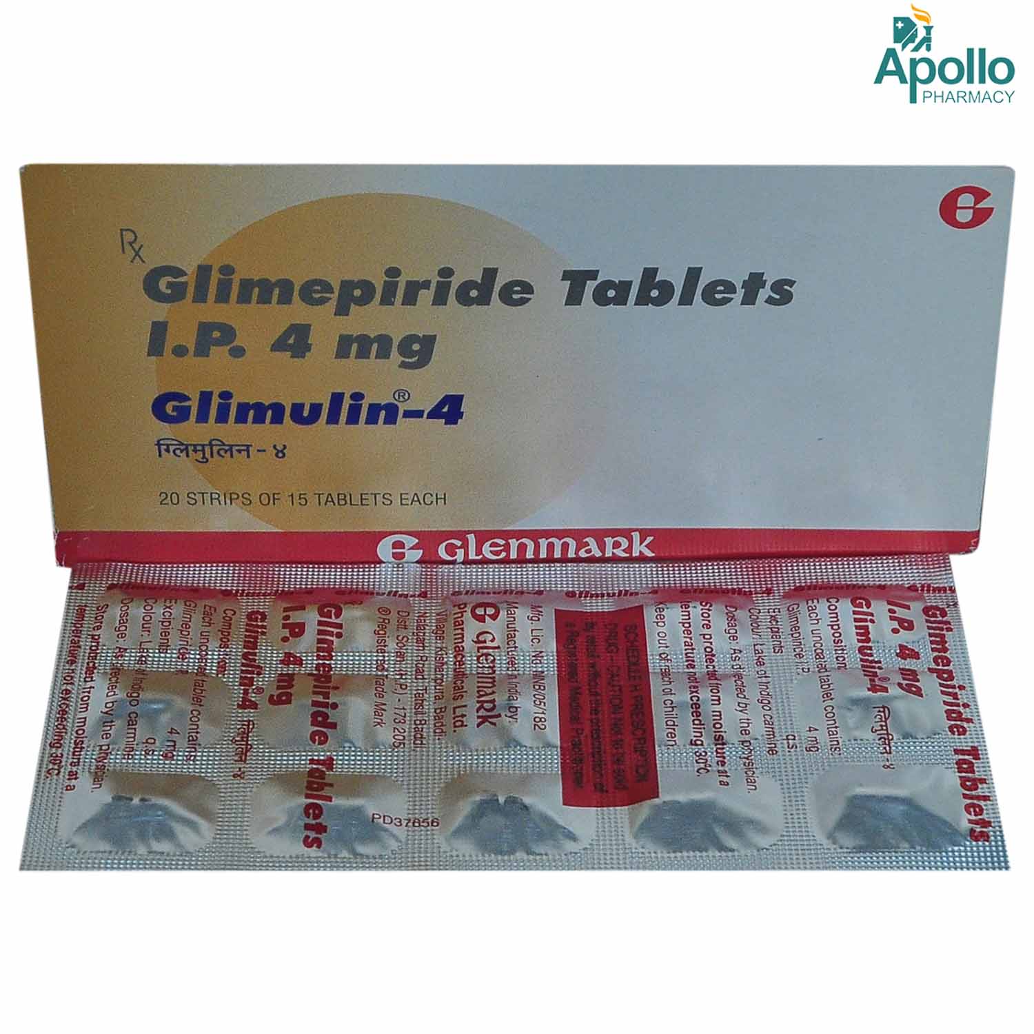 Glimulin-4 Tablet 15's, Pack of 15 TabletS Glimulin-4 Tablet 15's, Pack of 15 TabletS