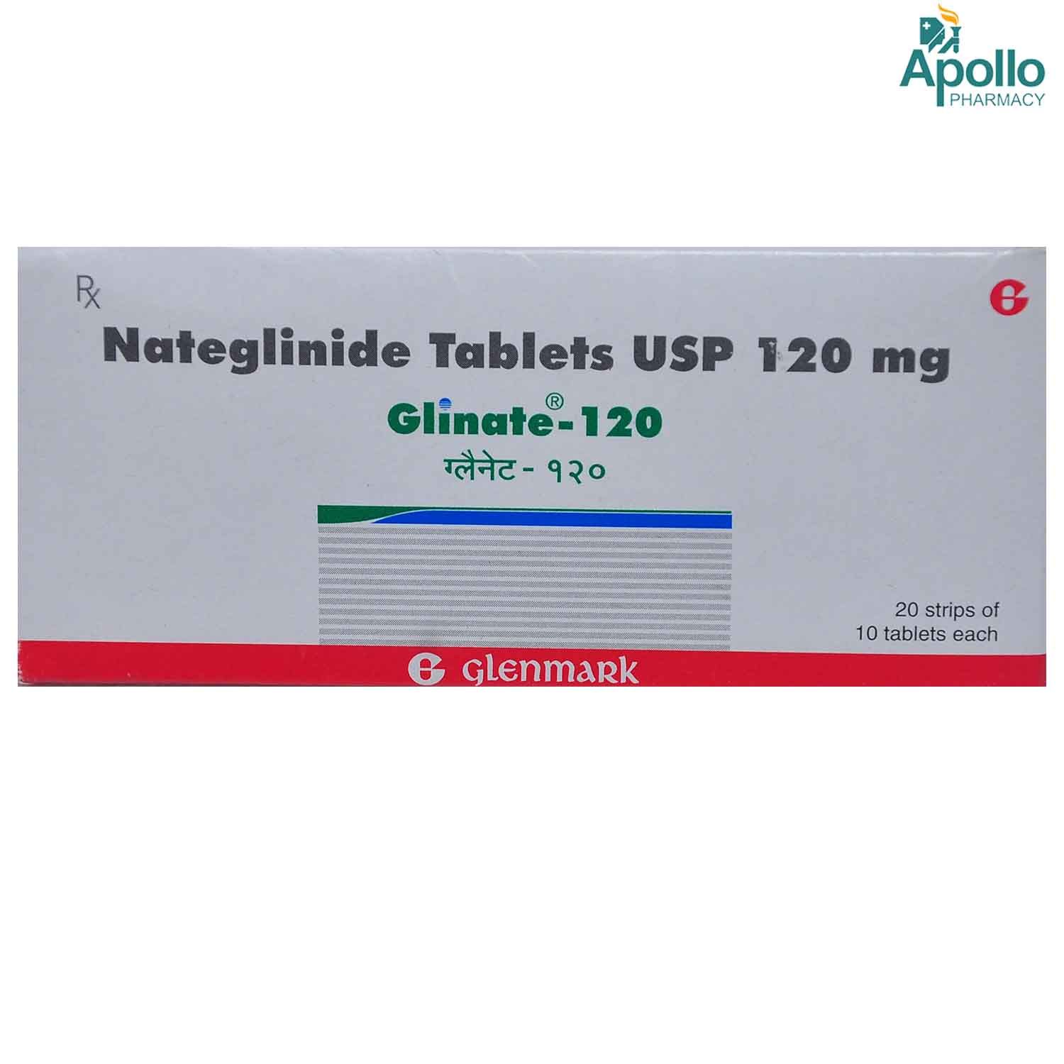 Buy Glinate 120 Tablet 10's Online