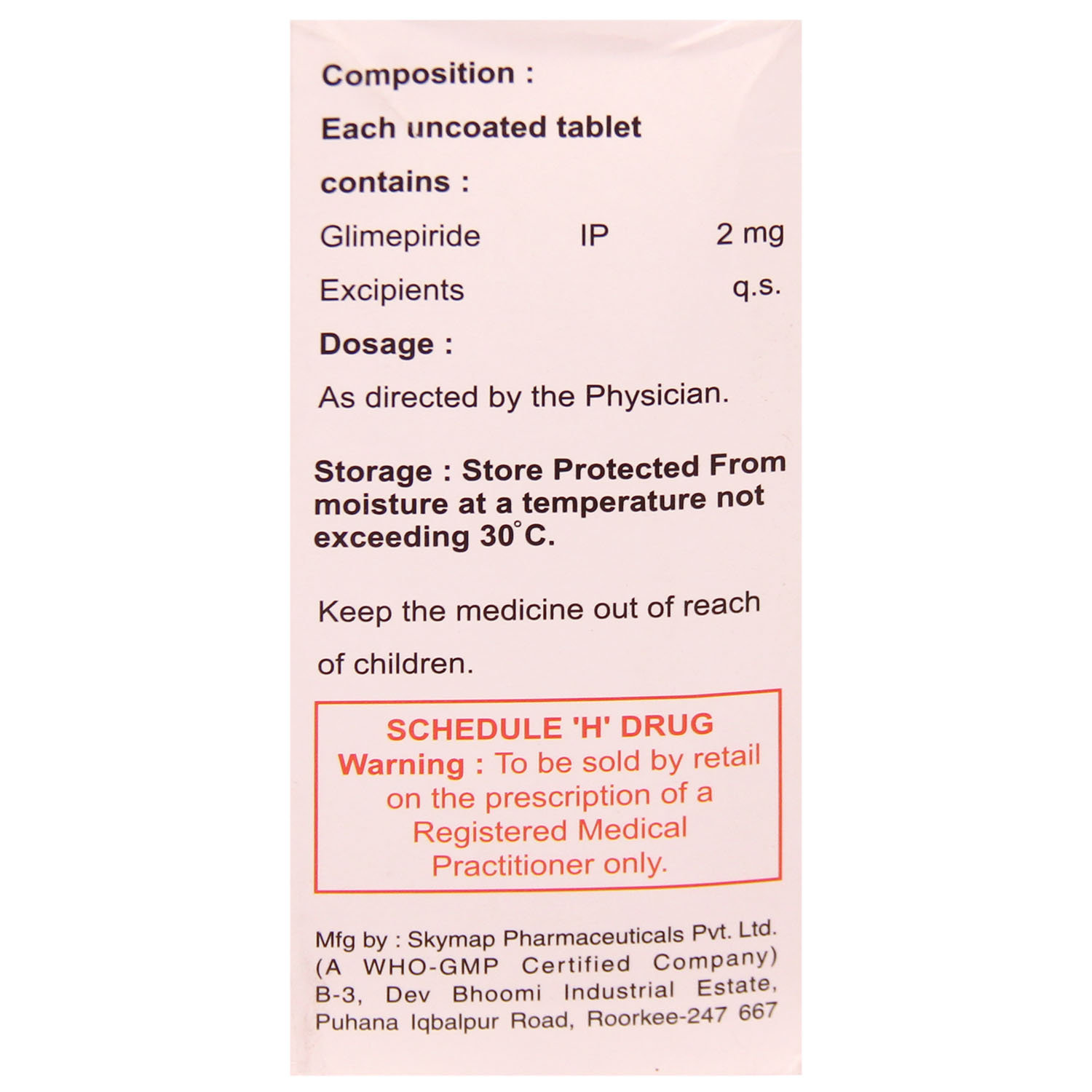 Glimp 2 Tablet 10's, Pack of 10 TABLETS Glimp 2 Tablet 10's, Pack of 10 TABLETS