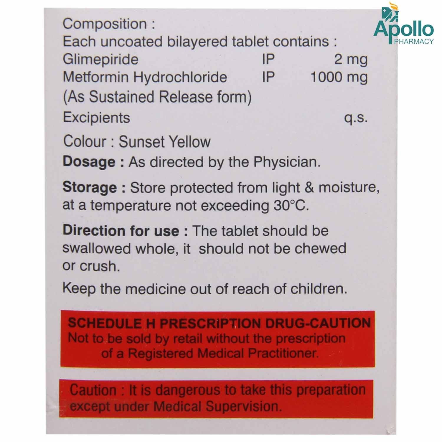 GLIMILIFE M 2MG FORTE TABLET, Pack of 10 TABLETS GLIMILIFE M 2MG FORTE TABLET, Pack of 10 TABLETS