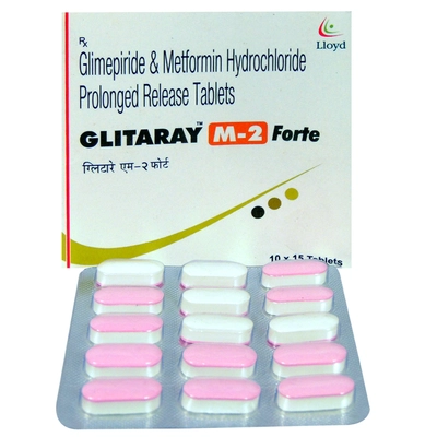 Glitaray M 2 Forte Tablet 15's, Pack of 15 TABLETS