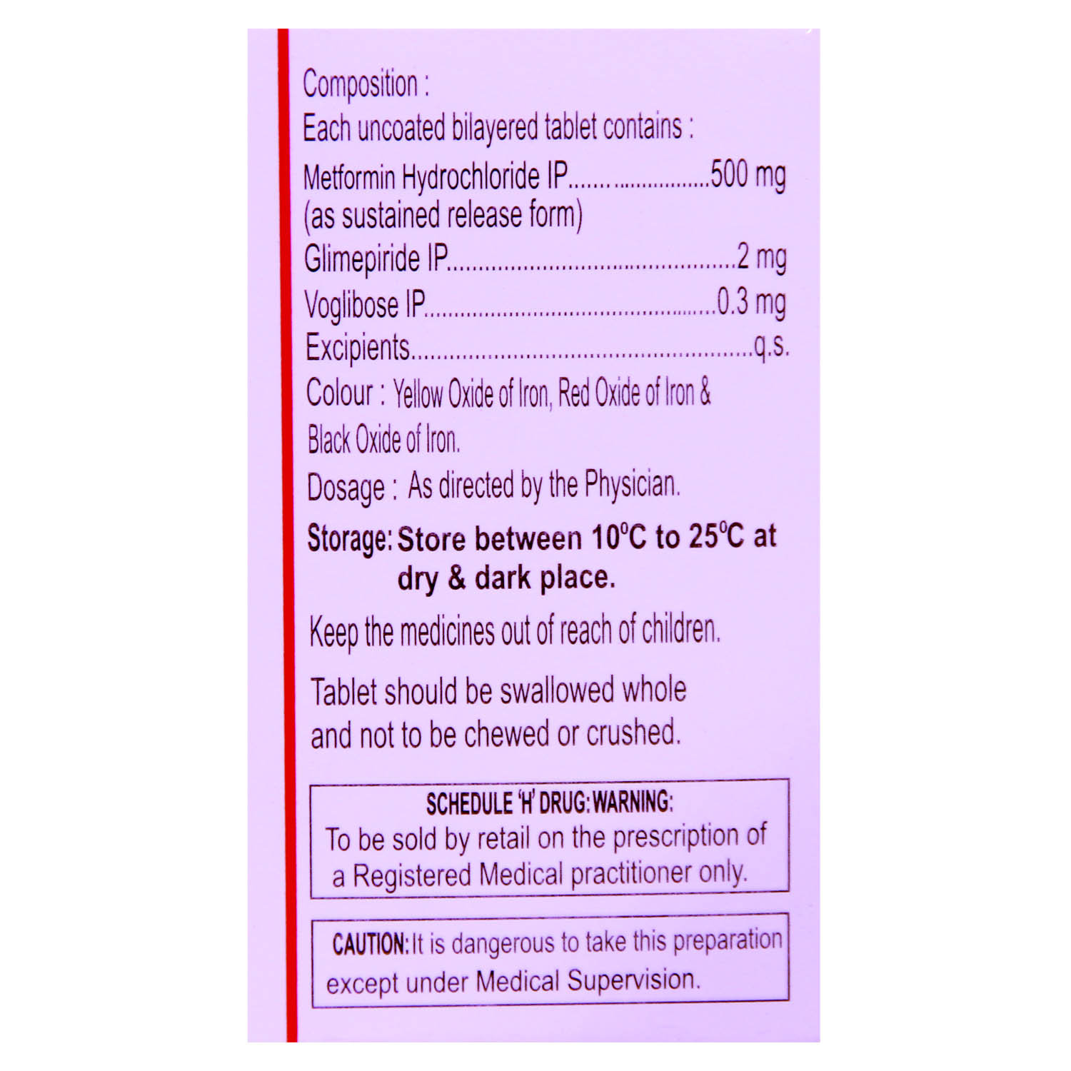 Glimisave MV 2.3 Tablet 10's, Pack of 10 TABLETS Glimisave MV 2.3 Tablet 10's, Pack of 10 TABLETS