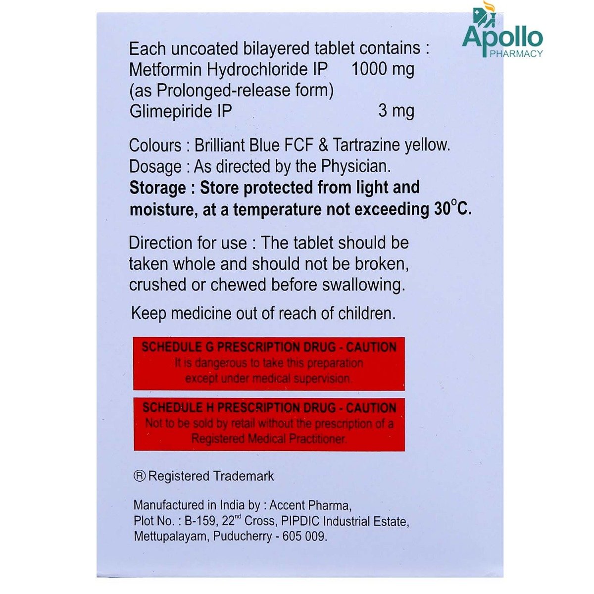 Glimiprime M 3 Forte Tablet 10's, Pack of 10 TABLETS Glimiprime M 3 Forte Tablet 10's, Pack of 10 TABLETS