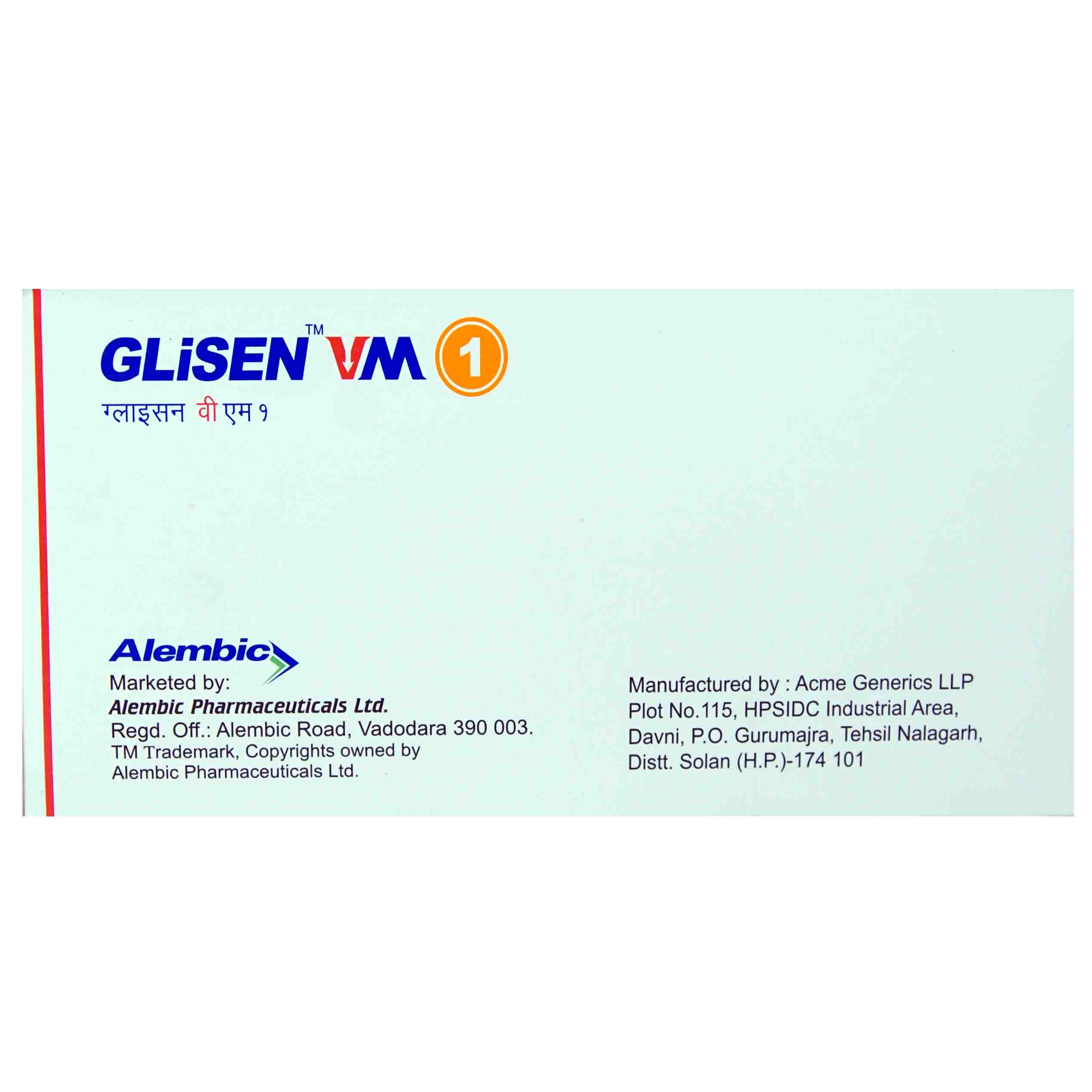 Glisen VM 1 Tablet 10's, Pack of 10 TabletS Glisen VM 1 Tablet 10's, Pack of 10 TabletS