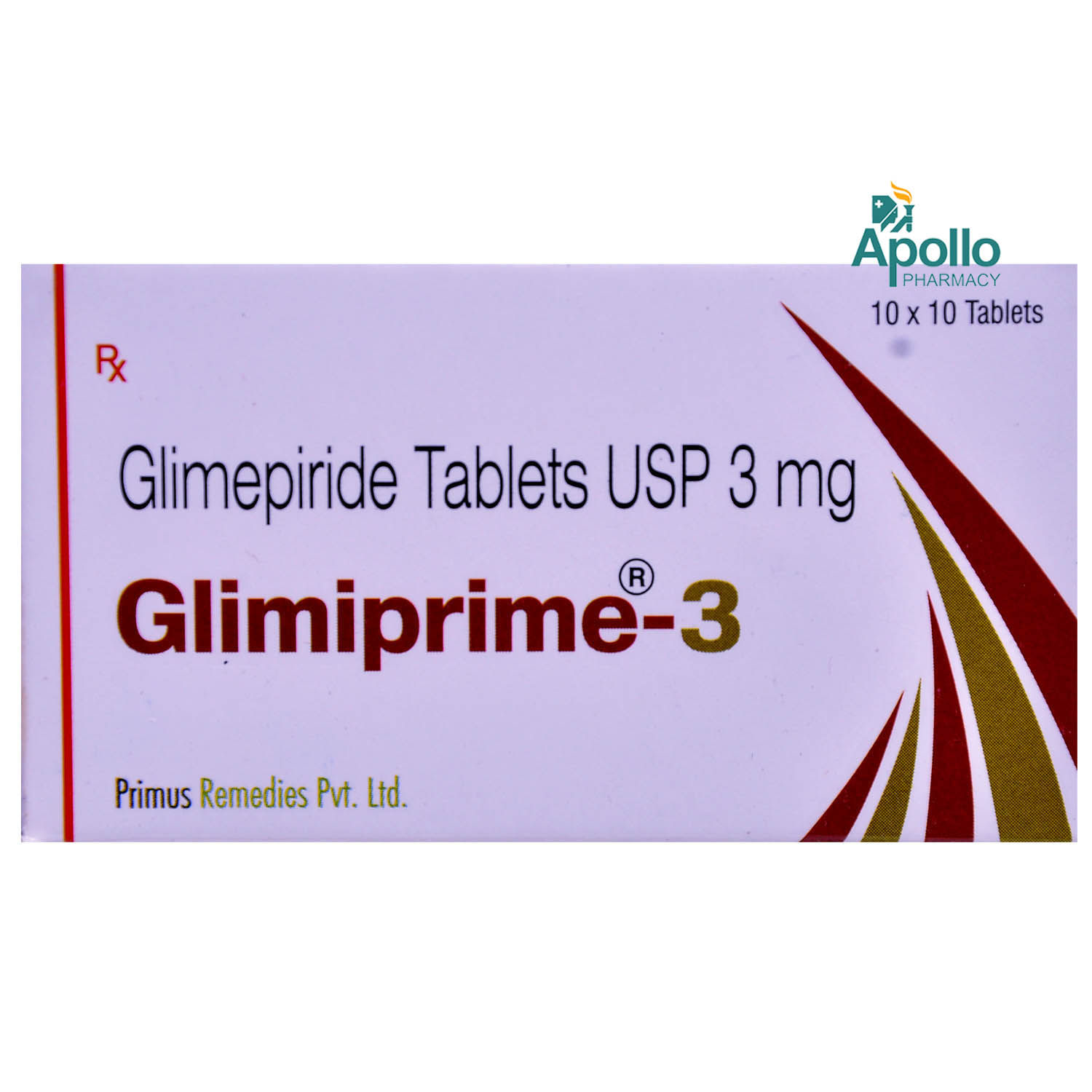 Buy GLIMIPRIME 3MG TABLET 10'S  Online