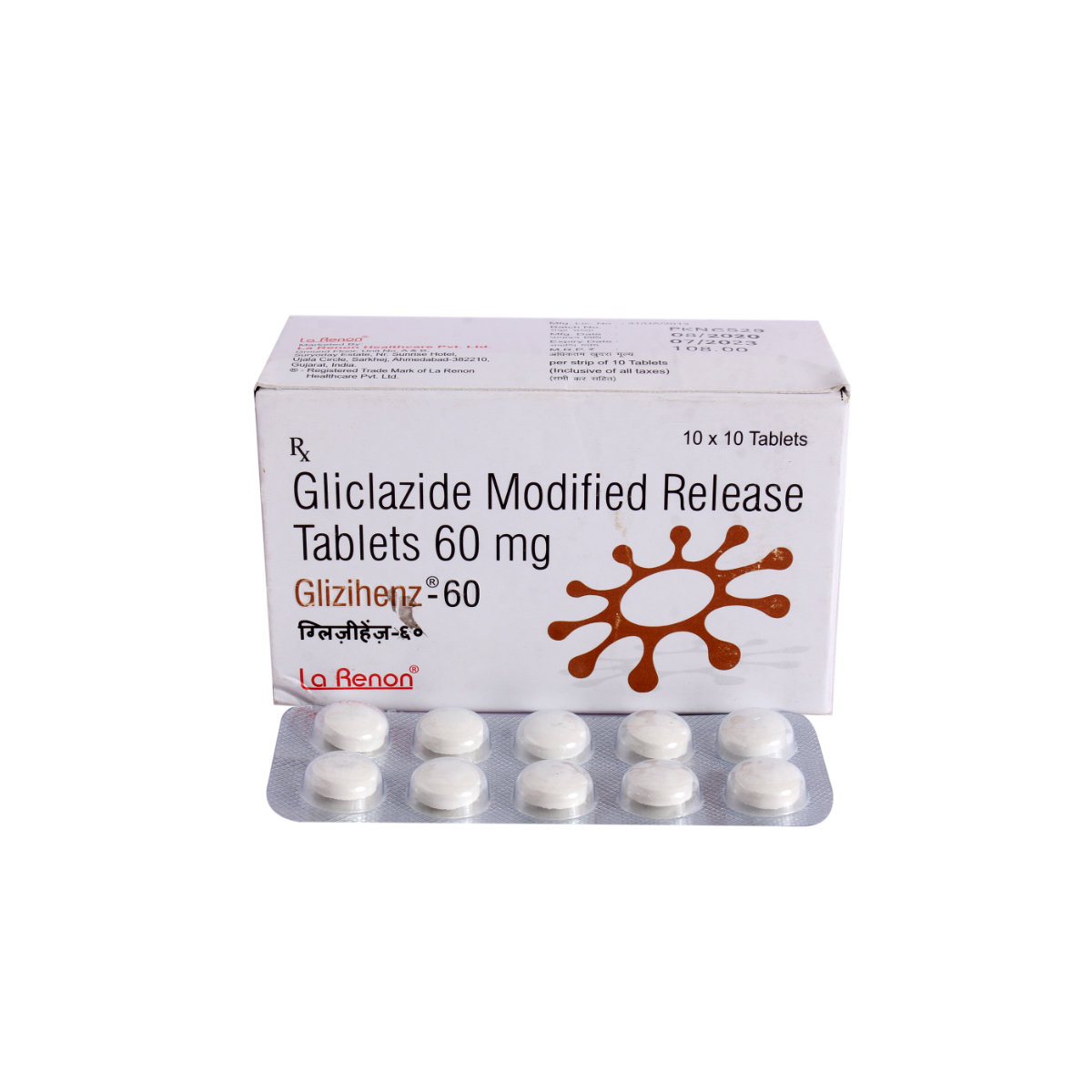 Glizihenz-60mg Tablet 10's, Pack of 10 TabletS Glizihenz-60mg Tablet 10's, Pack of 10 TabletS