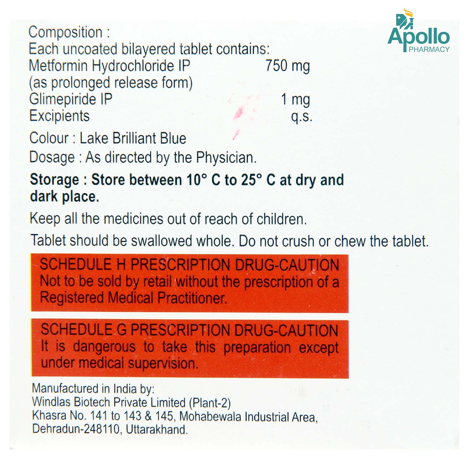 Glimisave M1 750 Tablet 15's, Pack of 15 TABLET PRS Glimisave M1 750 Tablet 15's, Pack of 15 TABLET PRS