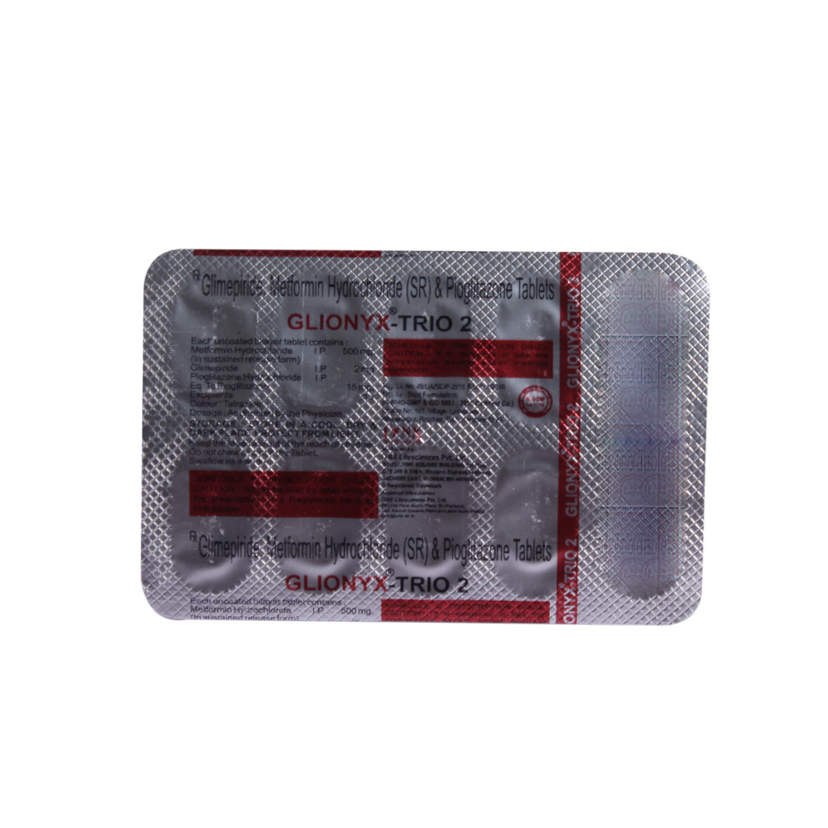 Glionyx-Trio 2 Tablet 10's, Pack of 10 TABLETS Glionyx-Trio 2 Tablet 10's, Pack of 10 TABLETS