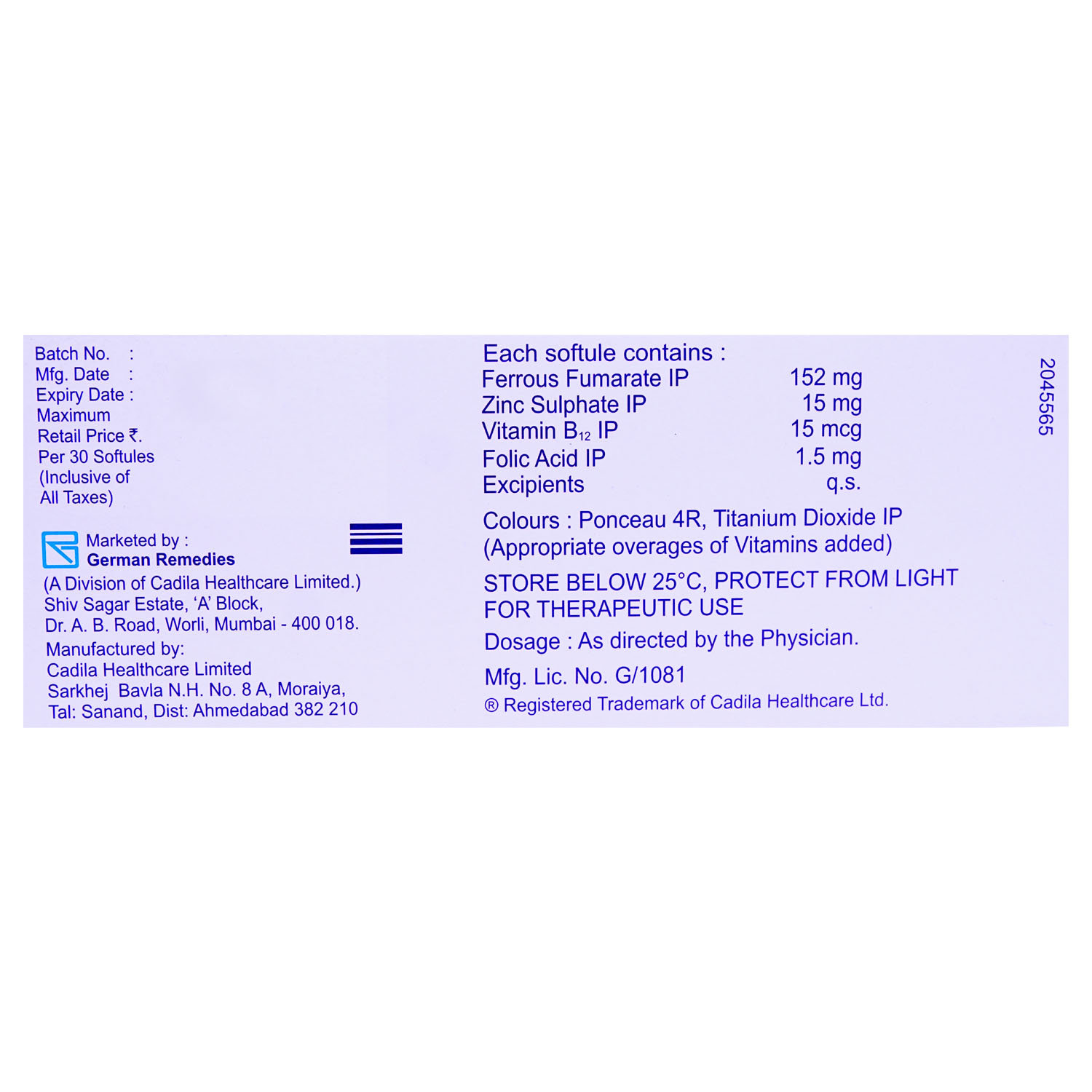 Globac Z Capsule 30's, Pack of 30 Globac Z Capsule 30's, Pack of 30