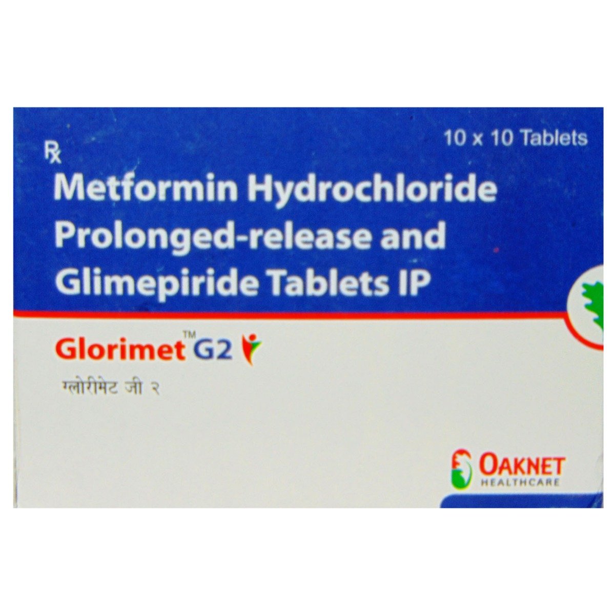 Glorimet G2 Tablet 10's, Pack of 10 TabletS Glorimet G2 Tablet 10's, Pack of 10 TabletS
