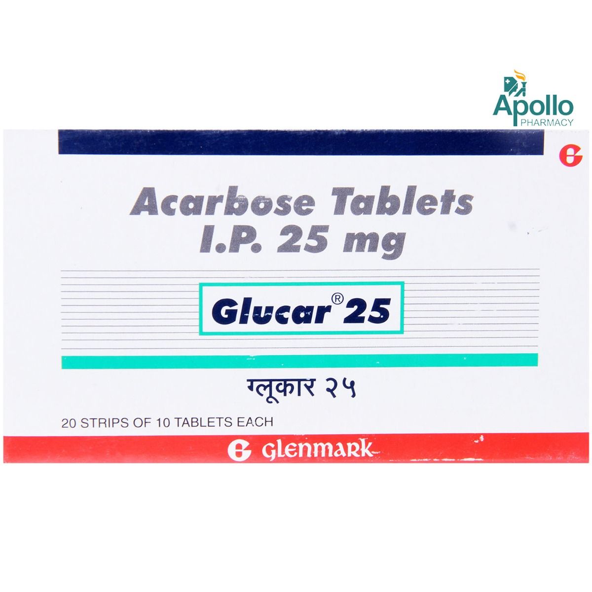 Buy Glucar 25 mg Tablet 10's Online