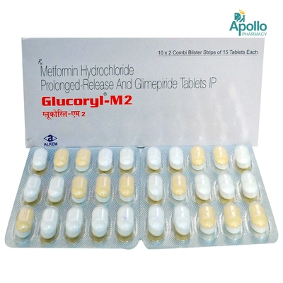 Glucoryl M 2 Tablet 15's, Pack of 15 TABLETS