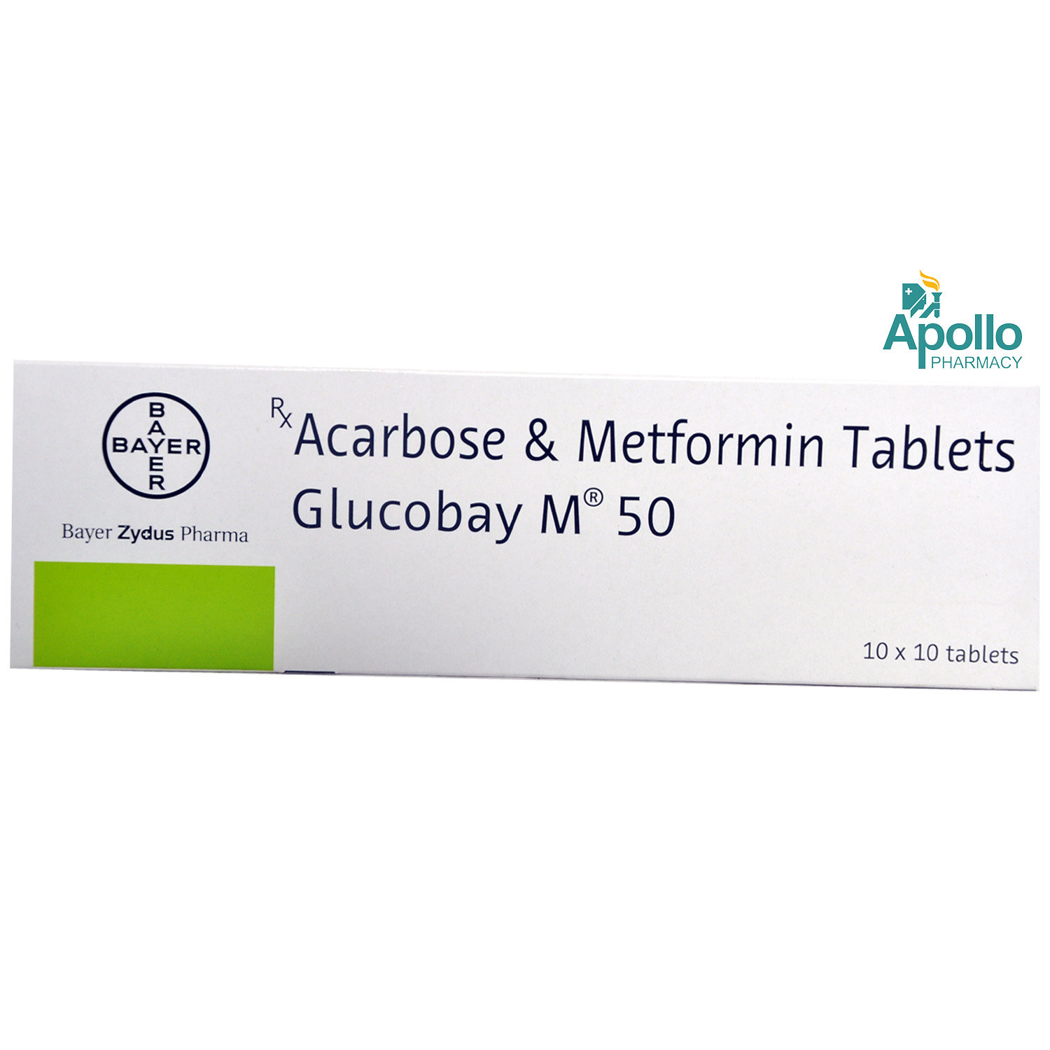 Glucobay M 50 Tablet 10's, Pack of 10 TABLETS Glucobay M 50 Tablet 10's, Pack of 10 TABLETS
