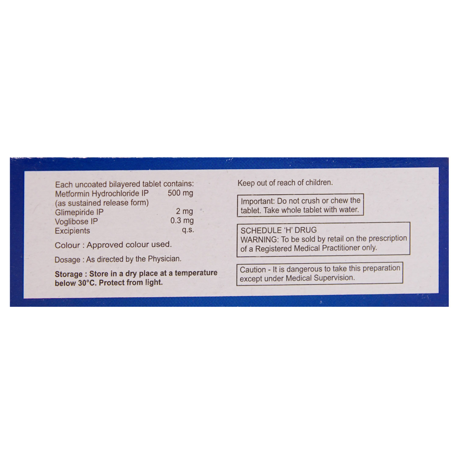 Glucoryl MV 2/0.3 Tablet 10's, Pack of 10 TABLETS Glucoryl MV 2/0.3 Tablet 10's, Pack of 10 TABLETS