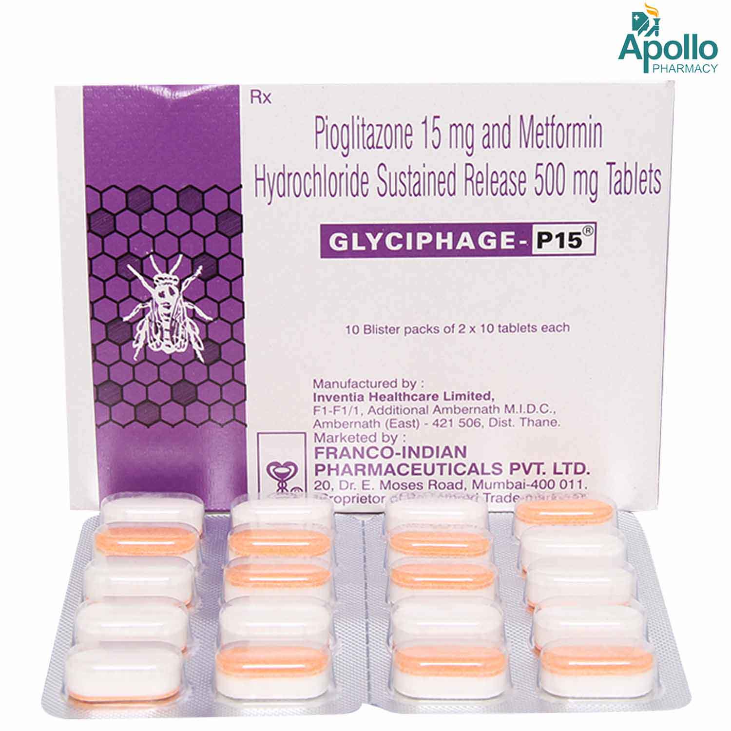 Glyciphage-P15 Tablet 10's, Pack of 10 Glyciphage-P15 Tablet 10's, Pack of 10