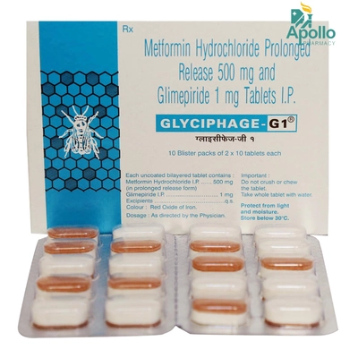 Glyciphage-G 1 Tablet 10's, Pack of 10 TABLETS