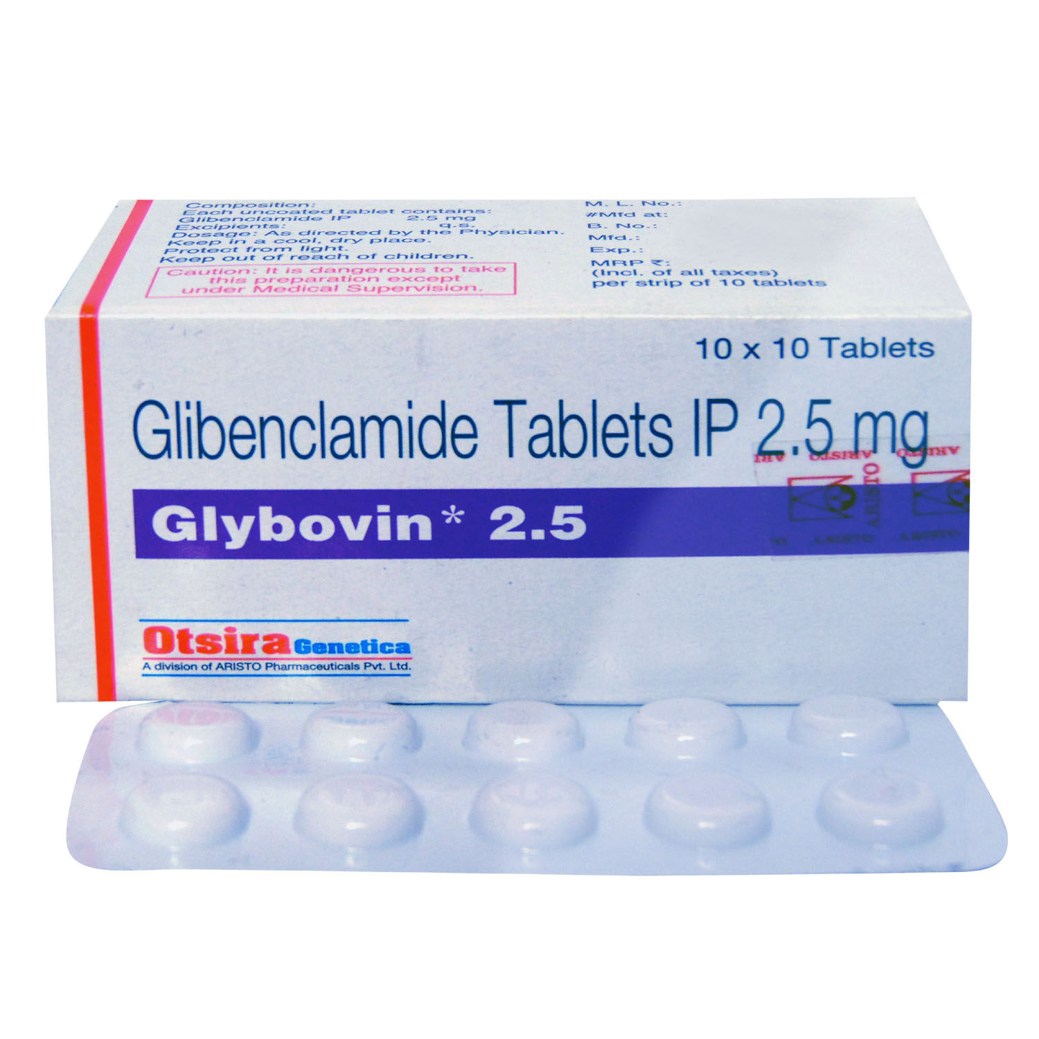 Buy Glybovin 2.5 mg Tablet 10's Online