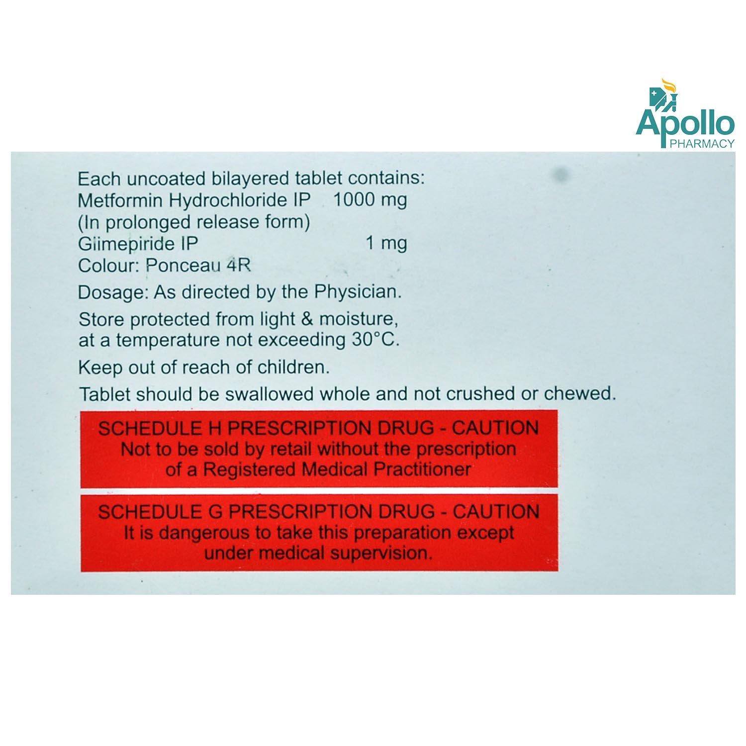 Glyree M1 Forte Tablet 10's, Pack of 10 TABLETS Glyree M1 Forte Tablet 10's, Pack of 10 TABLETS