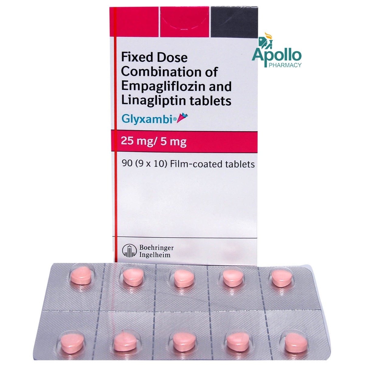 Glyxambi 25 mg/5 mg Tablet 10's, Pack of 10 TABLETS Glyxambi 25 mg/5 mg Tablet 10's, Pack of 10 TABLETS