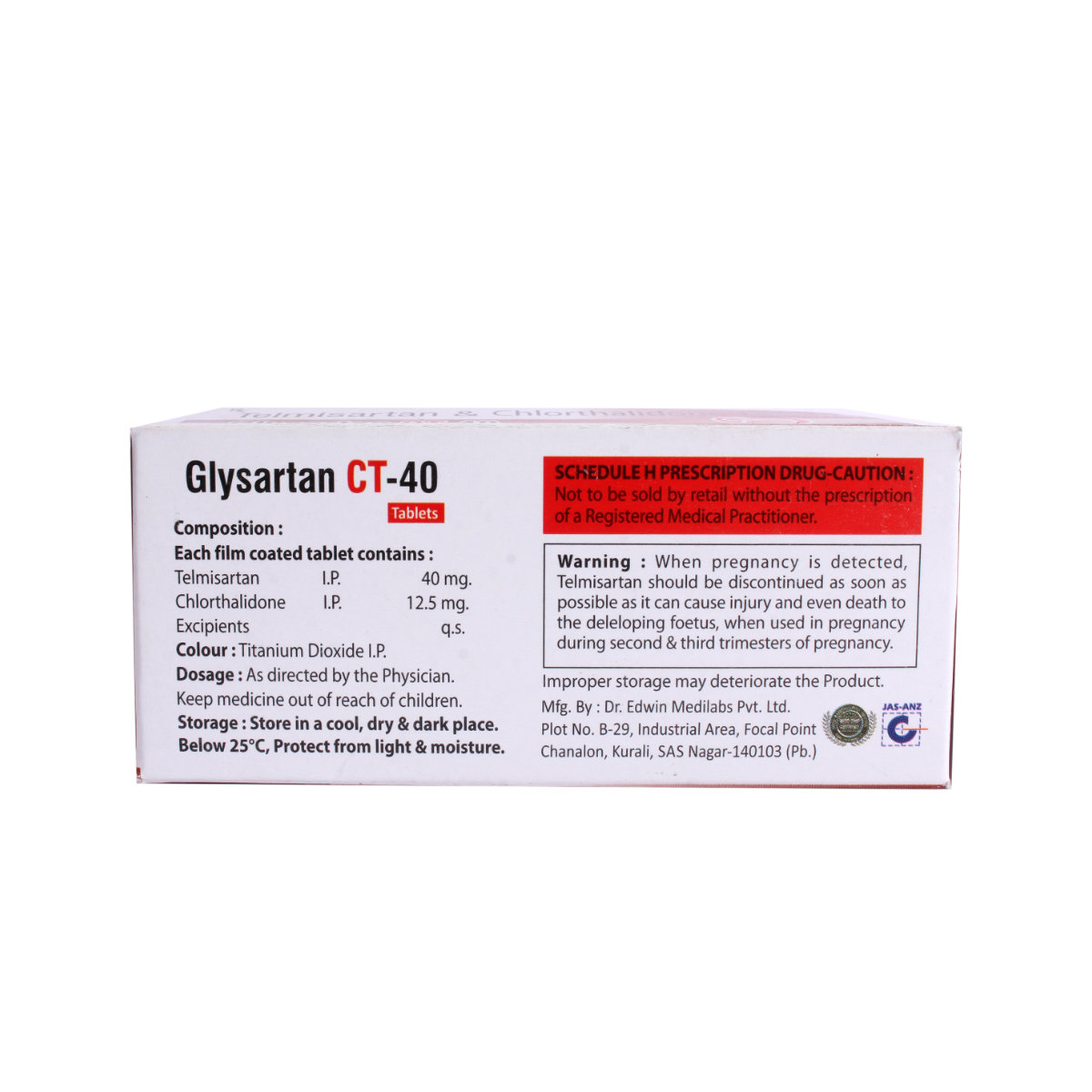Glysartan CT 40 Tablet 10's, Pack of 10 TABLETS Glysartan CT 40 Tablet 10's, Pack of 10 TABLETS