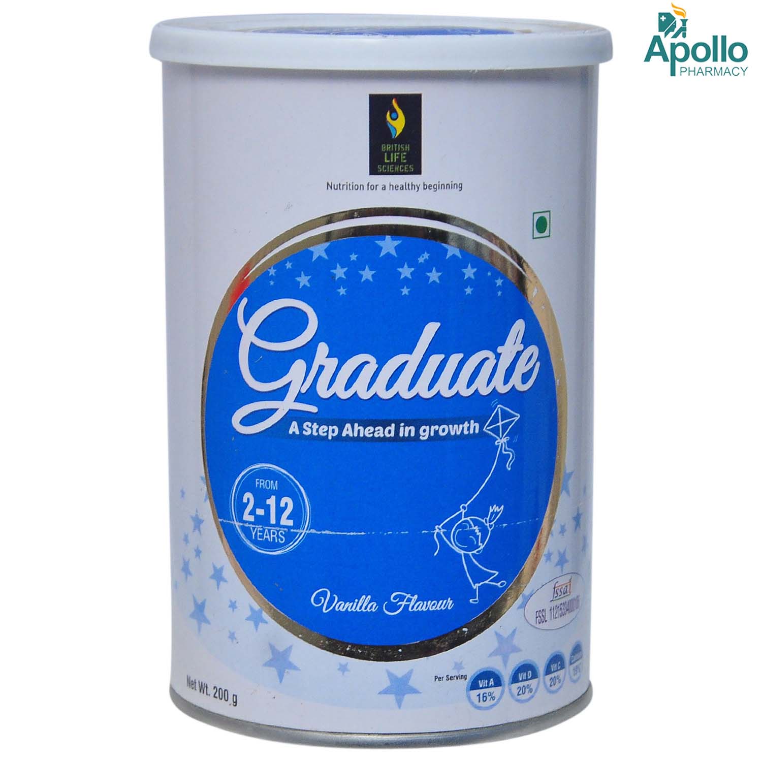 Graduate Vanilla Flavour Powder 200 gm, Pack of 1 Graduate Vanilla Flavour Powder 200 gm, Pack of 1