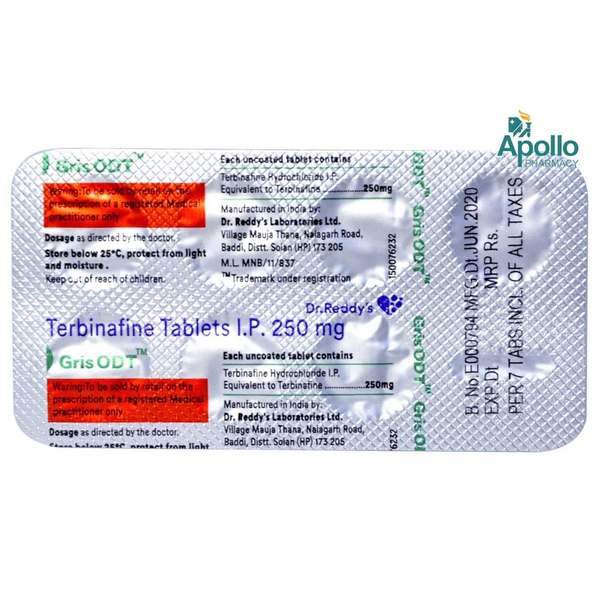 Gris ODT Tablet 7's, Pack of 7 TABLETS Gris ODT Tablet 7's, Pack of 7 TABLETS