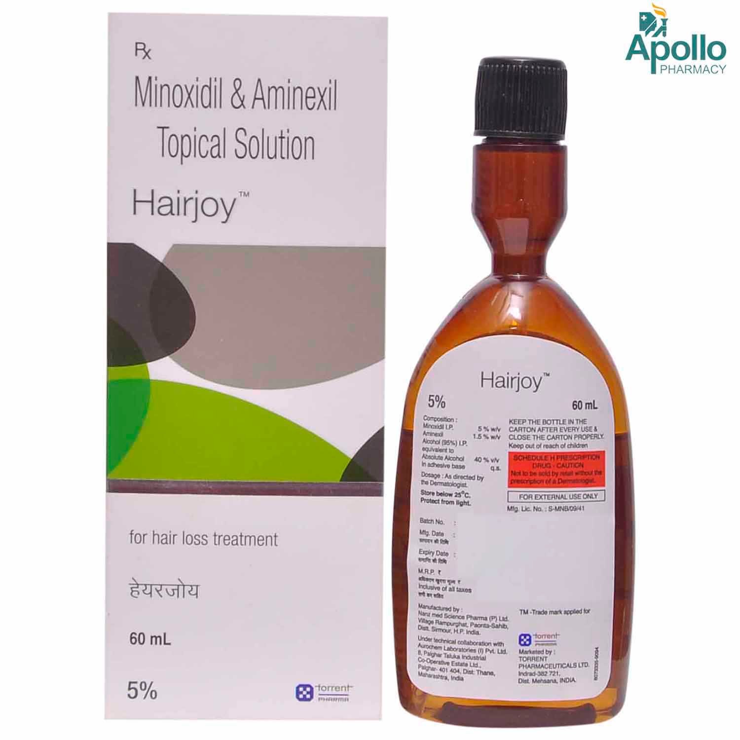 Hairjoy 5% Solution 60 ml, Pack of 1 SOLUTION Hairjoy 5% Solution 60 ml, Pack of 1 SOLUTION