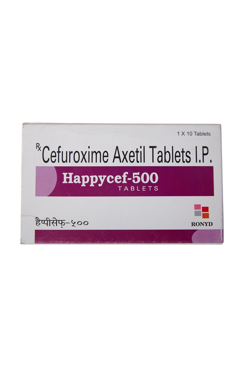 Happycef 500 Tablet 10's, Pack of 10 TABLETS Happycef 500 Tablet 10's, Pack of 10 TABLETS
