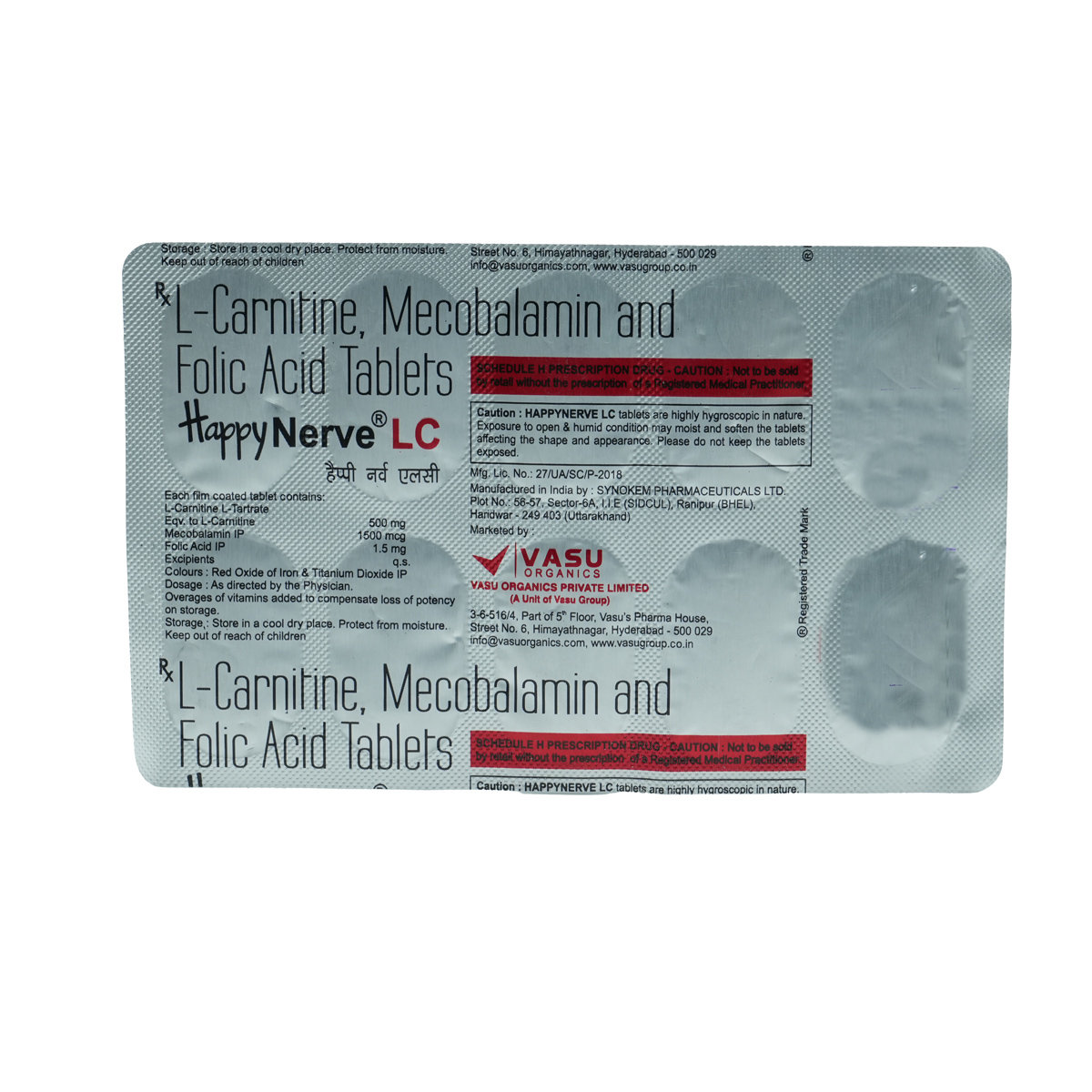 HappyNerve LC Tablet 10's, Pack of 10 TABLETS HappyNerve LC Tablet 10's, Pack of 10 TABLETS