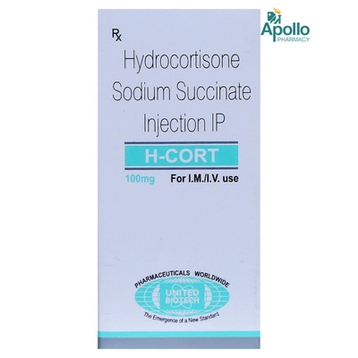 H CORT 100MG INJECTION, Pack of 1 Injection