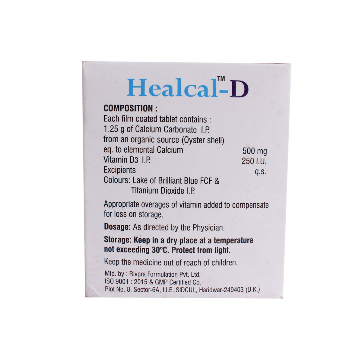 Healcal-D Tablet 15's, Pack of 15 TABLETS Healcal-D Tablet 15's, Pack of 15 TABLETS