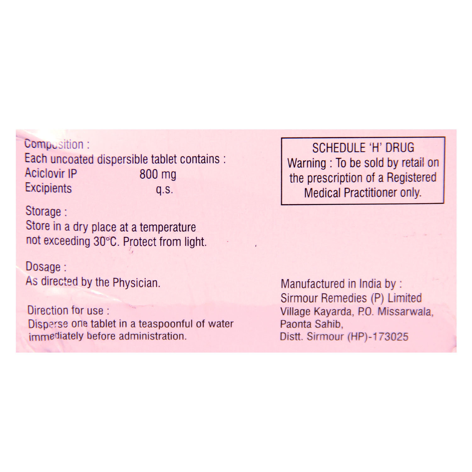 Herpikind 800 Tablet 10's, Pack of 10 TABLETS Herpikind 800 Tablet 10's, Pack of 10 TABLETS