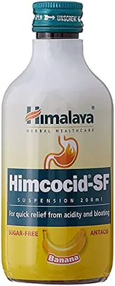 Himalaya Himcocid Sugar Free Banana Flavour Suspension, 200 ml, Pack of 1