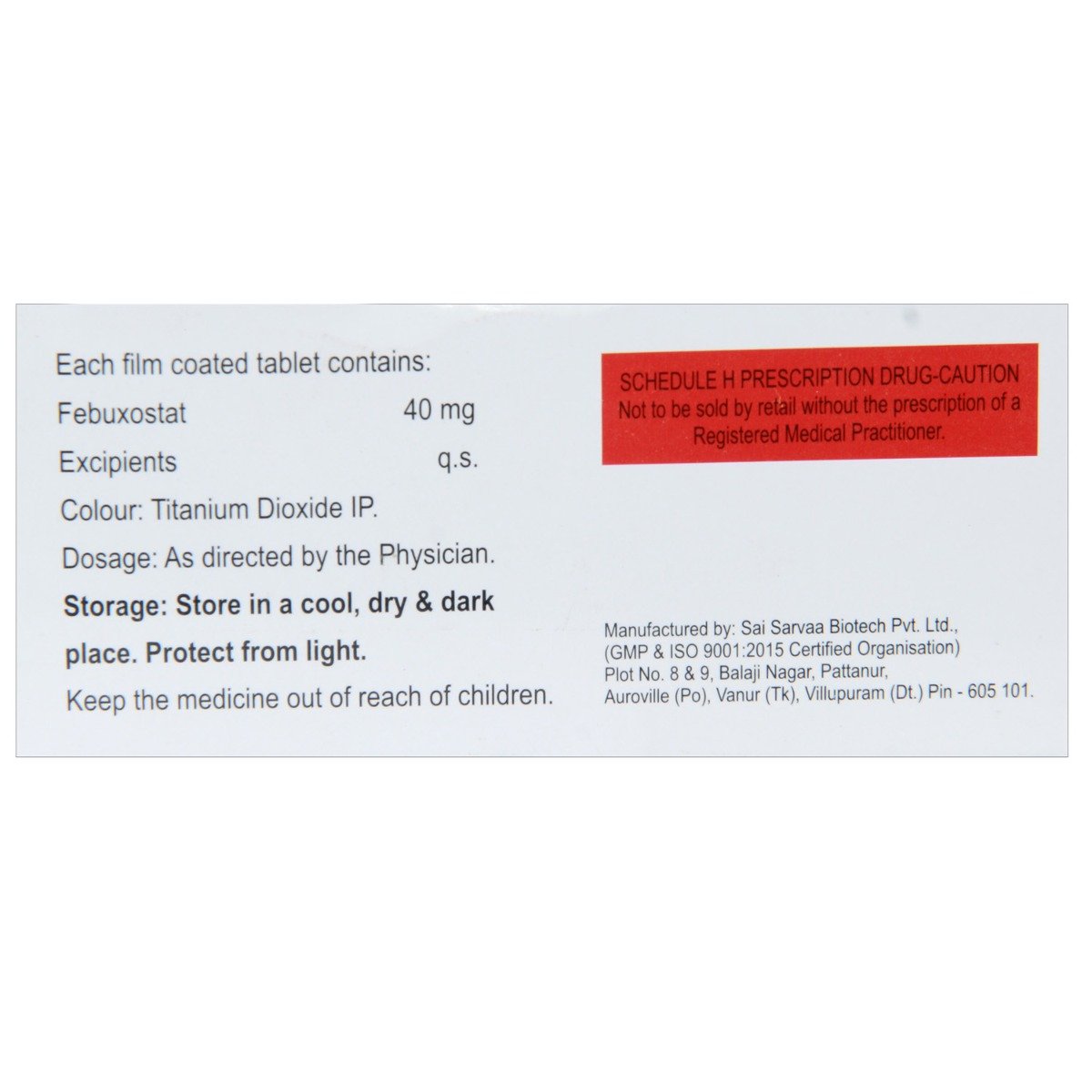 Hiuric 40 Tablet 10's, Pack of 10 TabletS Hiuric 40 Tablet 10's, Pack of 10 TabletS