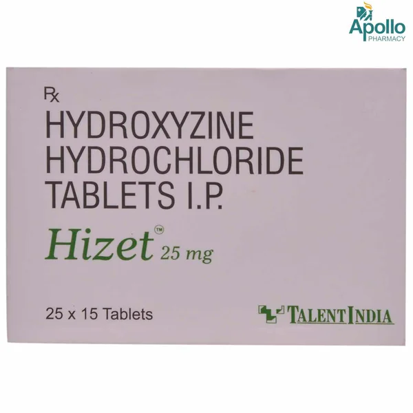 HIZET 25MG TABLET, Pack of 15 TABLETS