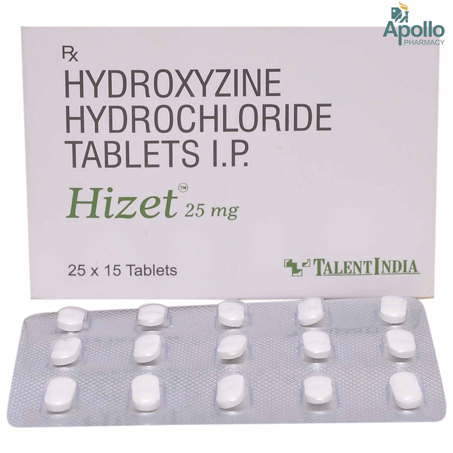 HIZET 25MG TABLET, Pack of 15 TABLETS HIZET 25MG TABLET, Pack of 15 TABLETS