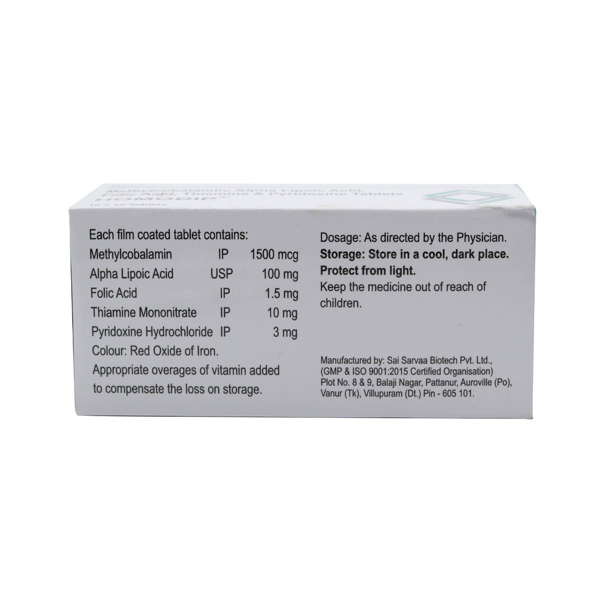 Homodip Tablet 10's, Pack of 10 TabletS Homodip Tablet 10's, Pack of 10 TabletS