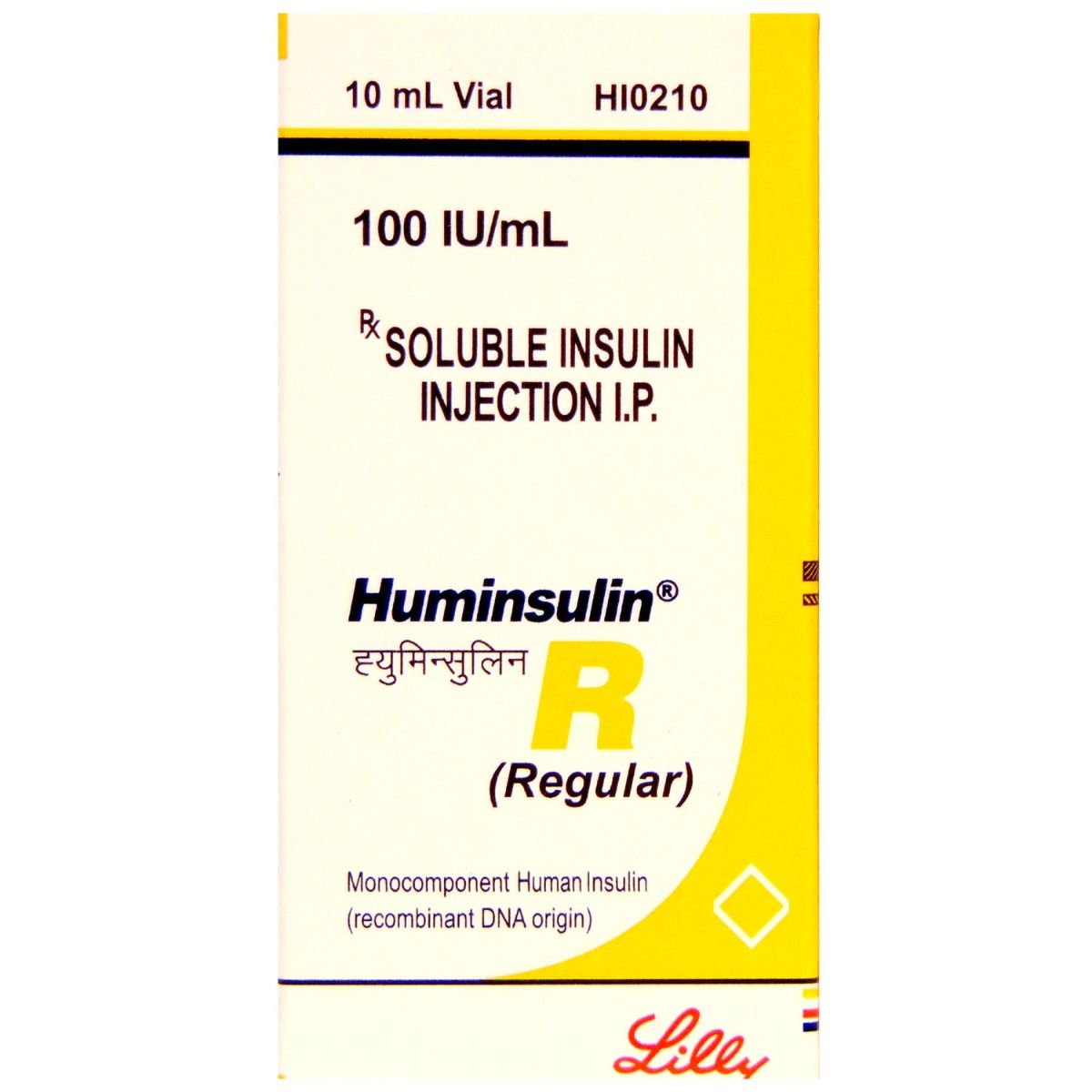 Buy Huminsulin R 100IU/ml Solution for Injection 10 ml Online