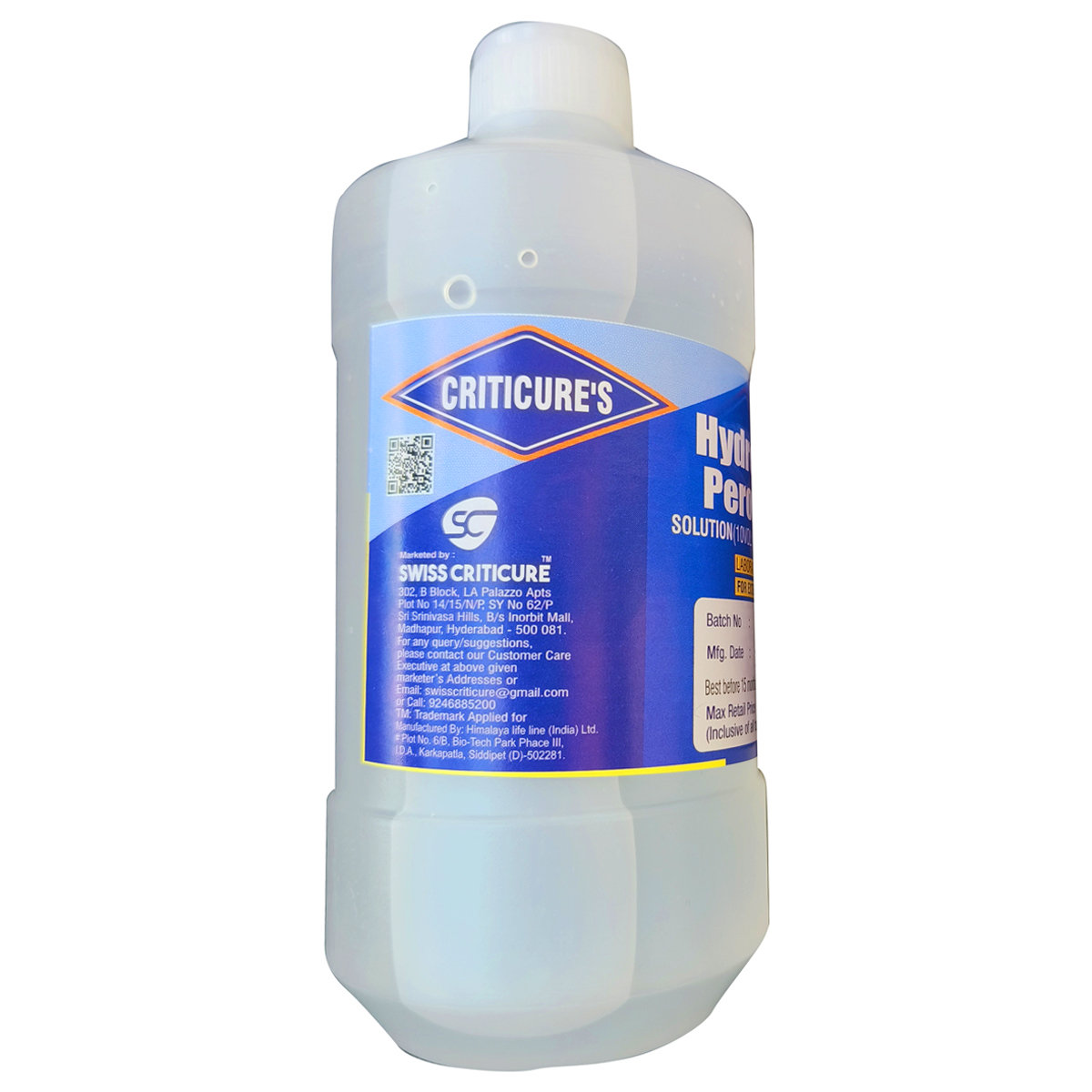 Hydrogen Peroxide (Criticure's) 400 ml, Pack of 1 Hydrogen Peroxide (Criticure's) 400 ml, Pack of 1