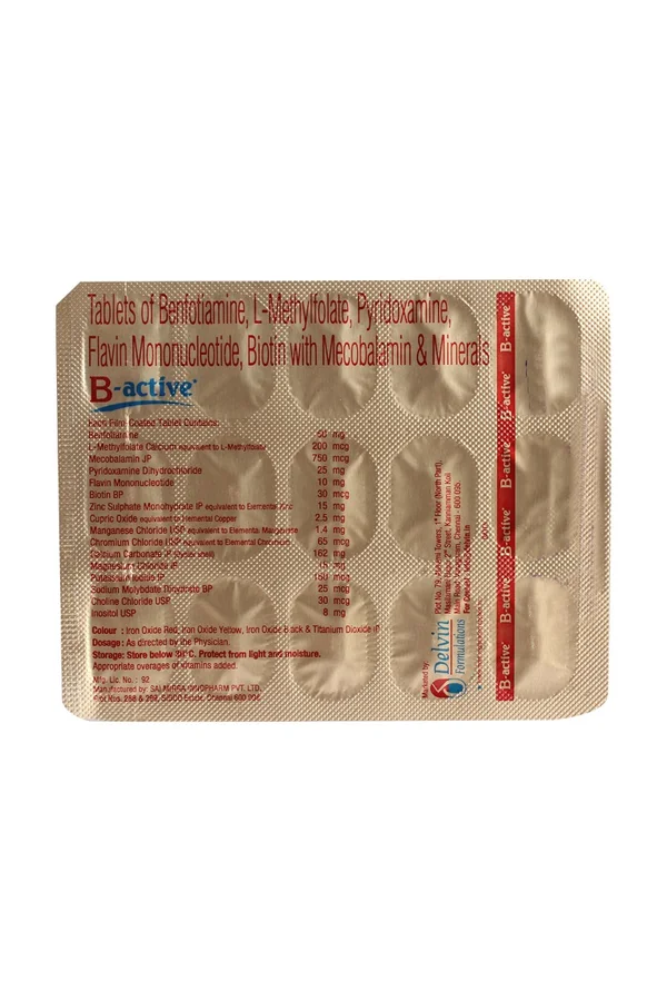 B Active Tablet 15'S, Pack of 15