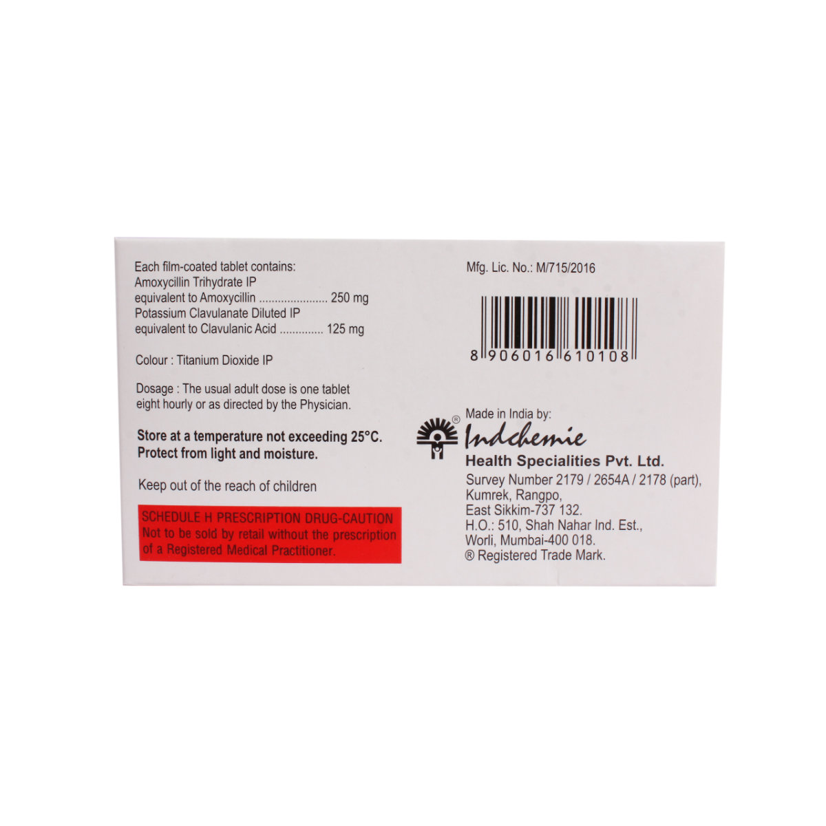 Indclav 375 Tablet 10's, Pack of 10 TabletS Indclav 375 Tablet 10's, Pack of 10 TabletS