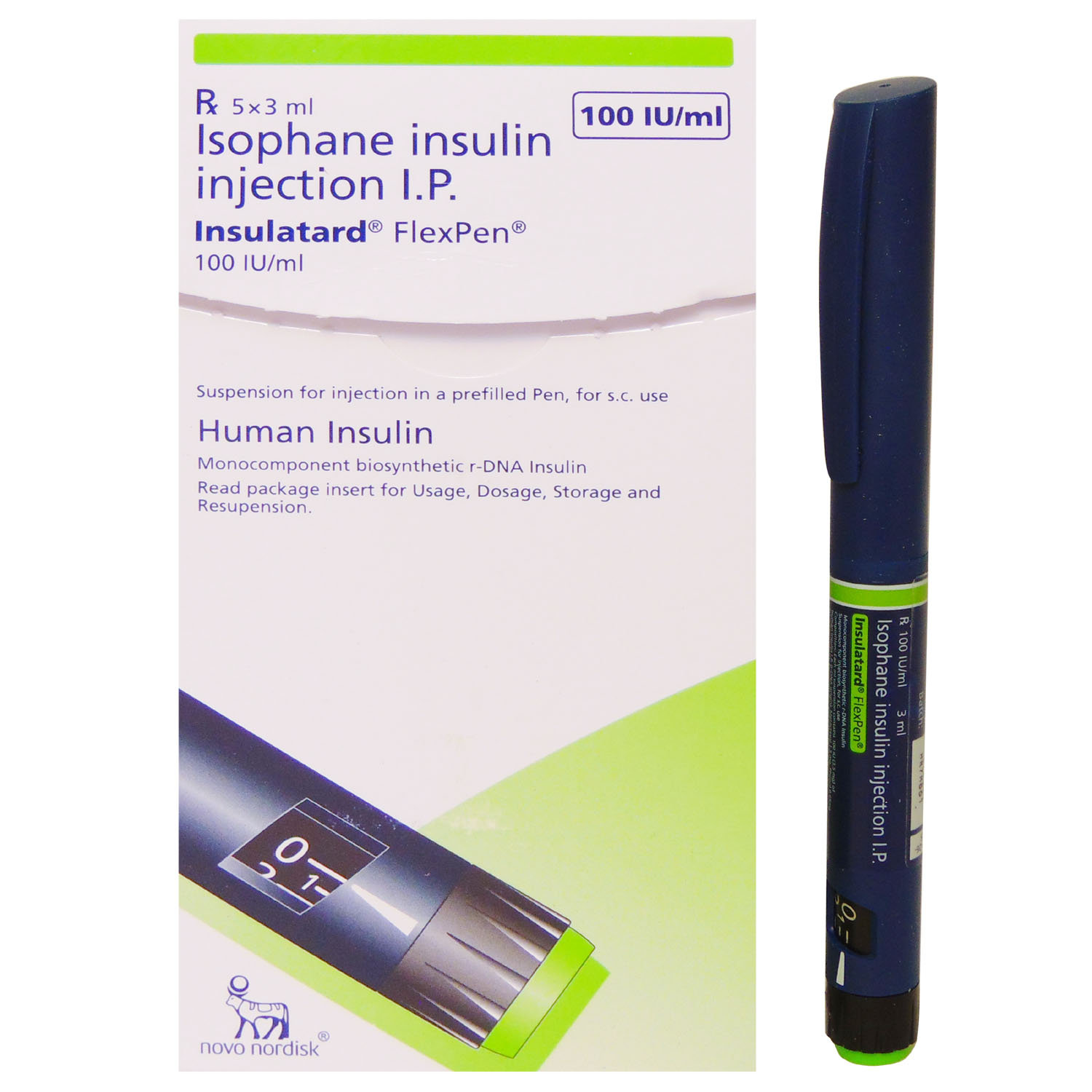 Insulatard 100IU Flexipen 3 ml, Pack of 1 INJECTION Insulatard 100IU Flexipen 3 ml, Pack of 1 INJECTION