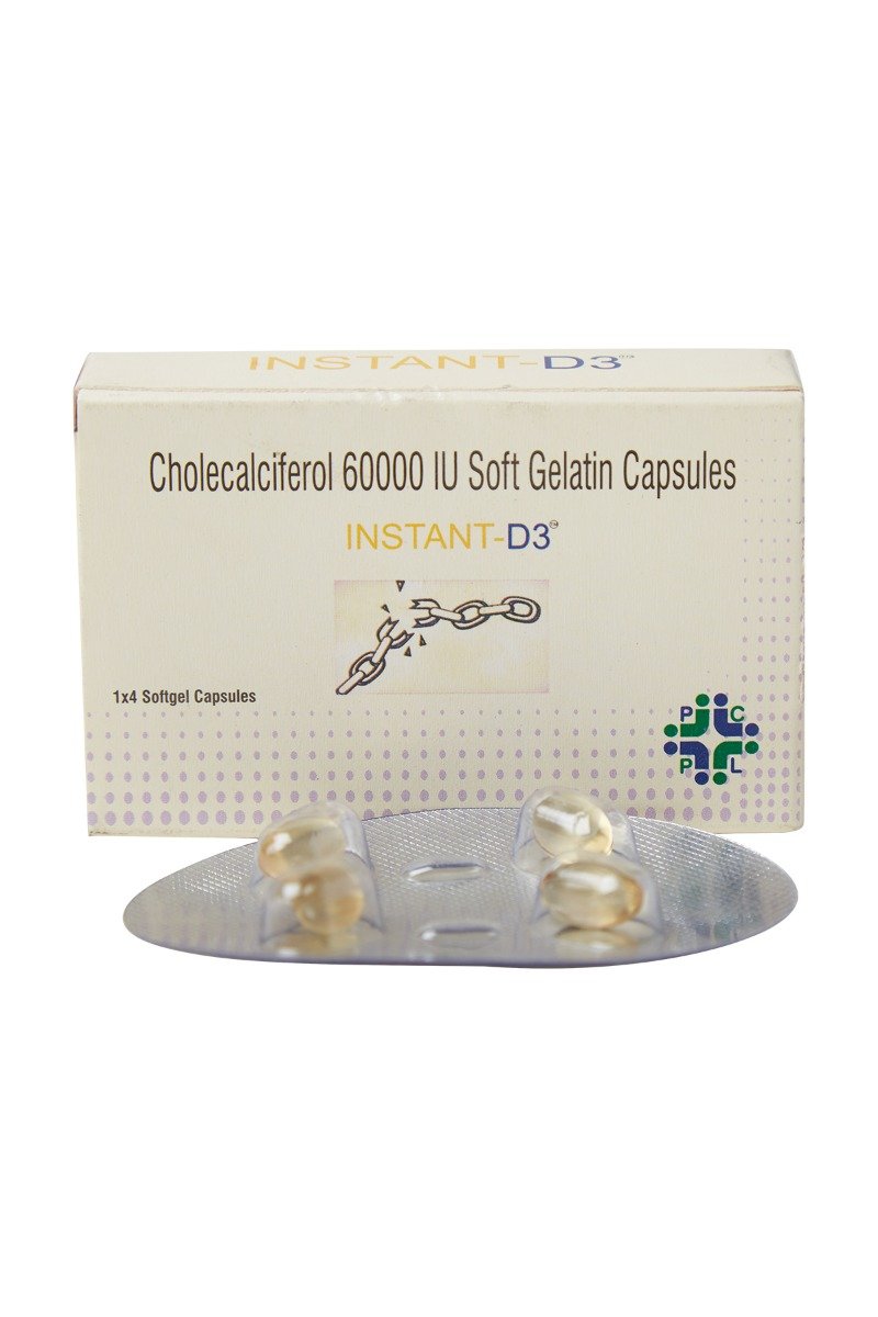 Instant D3 Softgel Capsule 4's, Pack of 4 Instant D3 Softgel Capsule 4's, Pack of 4