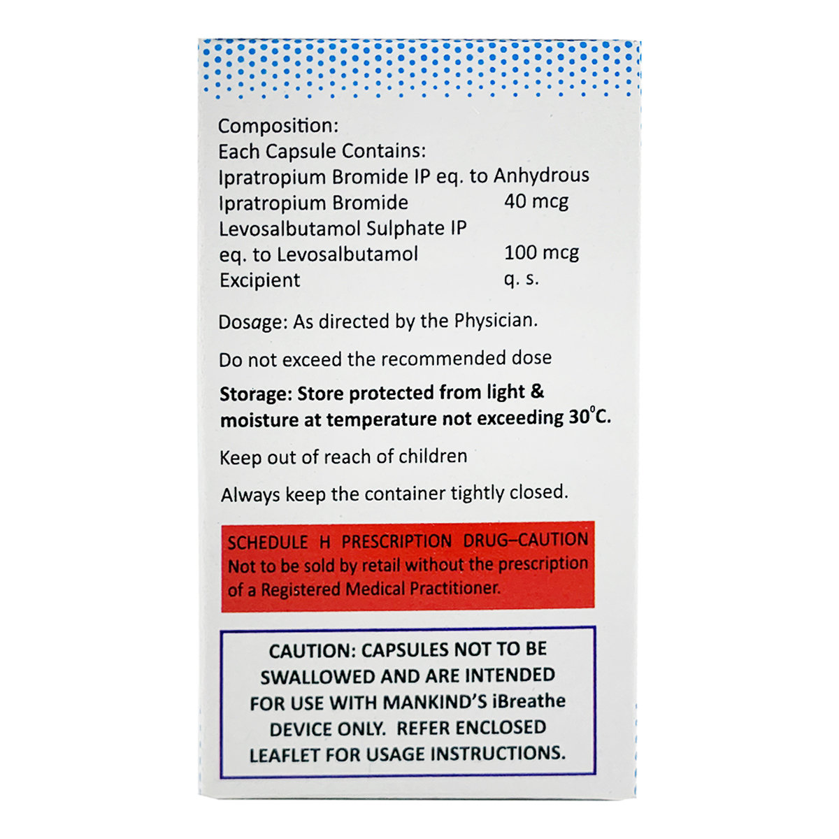 Ipraflo Dpi 40/100 Capsule 30's, Pack of 1 CAPSULE Ipraflo Dpi 40/100 Capsule 30's, Pack of 1 CAPSULE