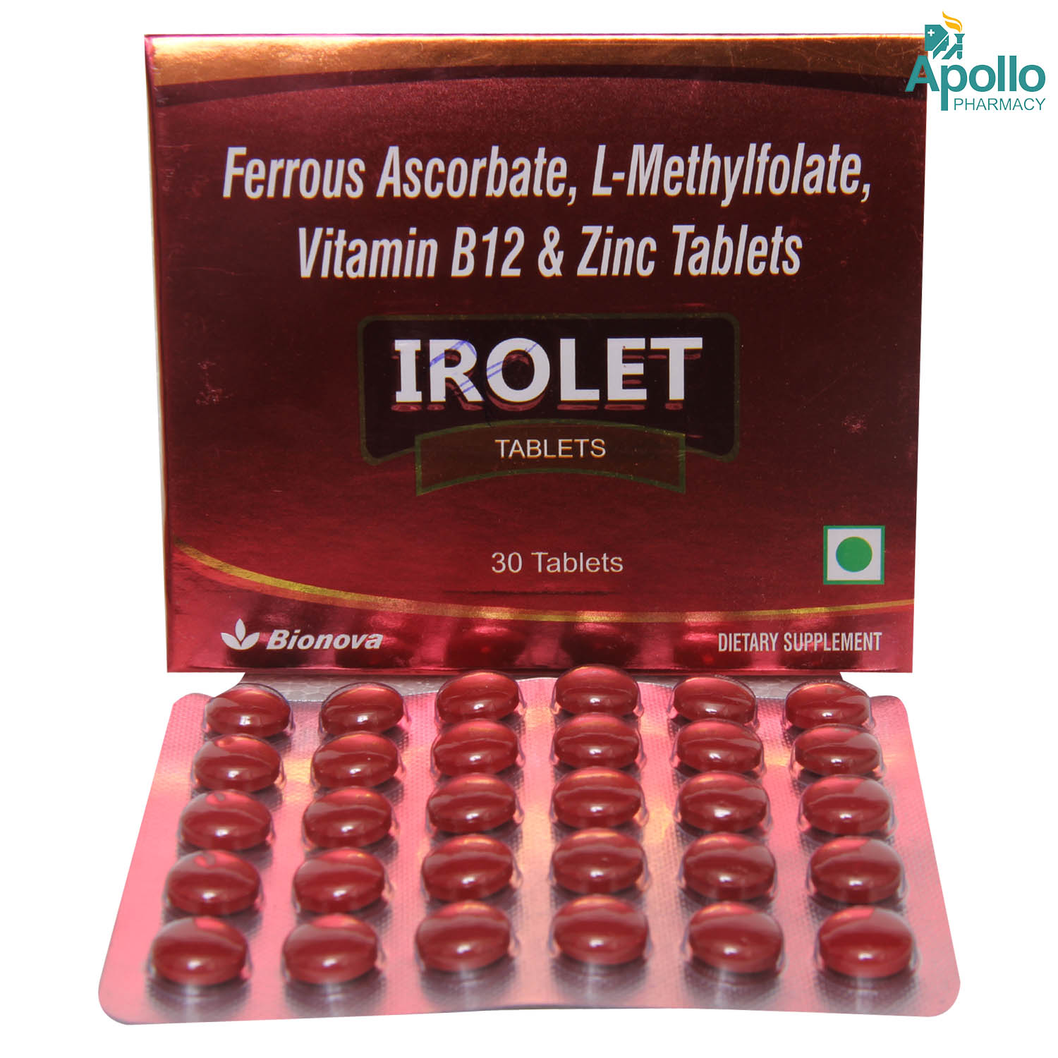 Irolet Tabltes 30's, Pack of 30 TABLETS Irolet Tabltes 30's, Pack of 30 TABLETS